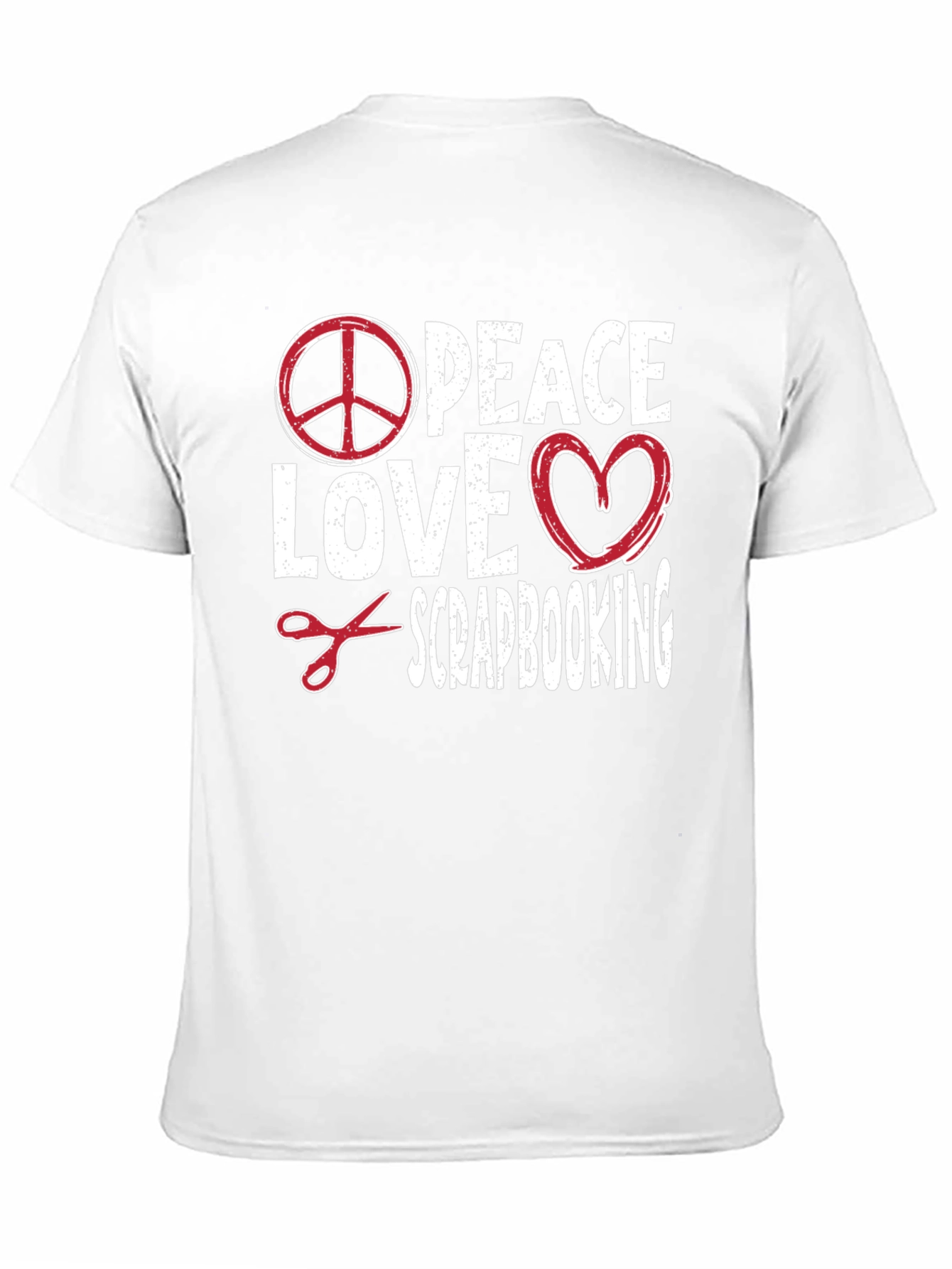 Black Peace Love Scrapbooking Graphic Tee view 11