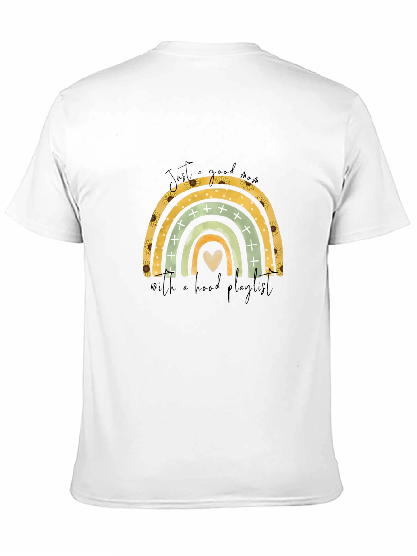 Black Good Mom Hood Playlist Graphic Tee view 11