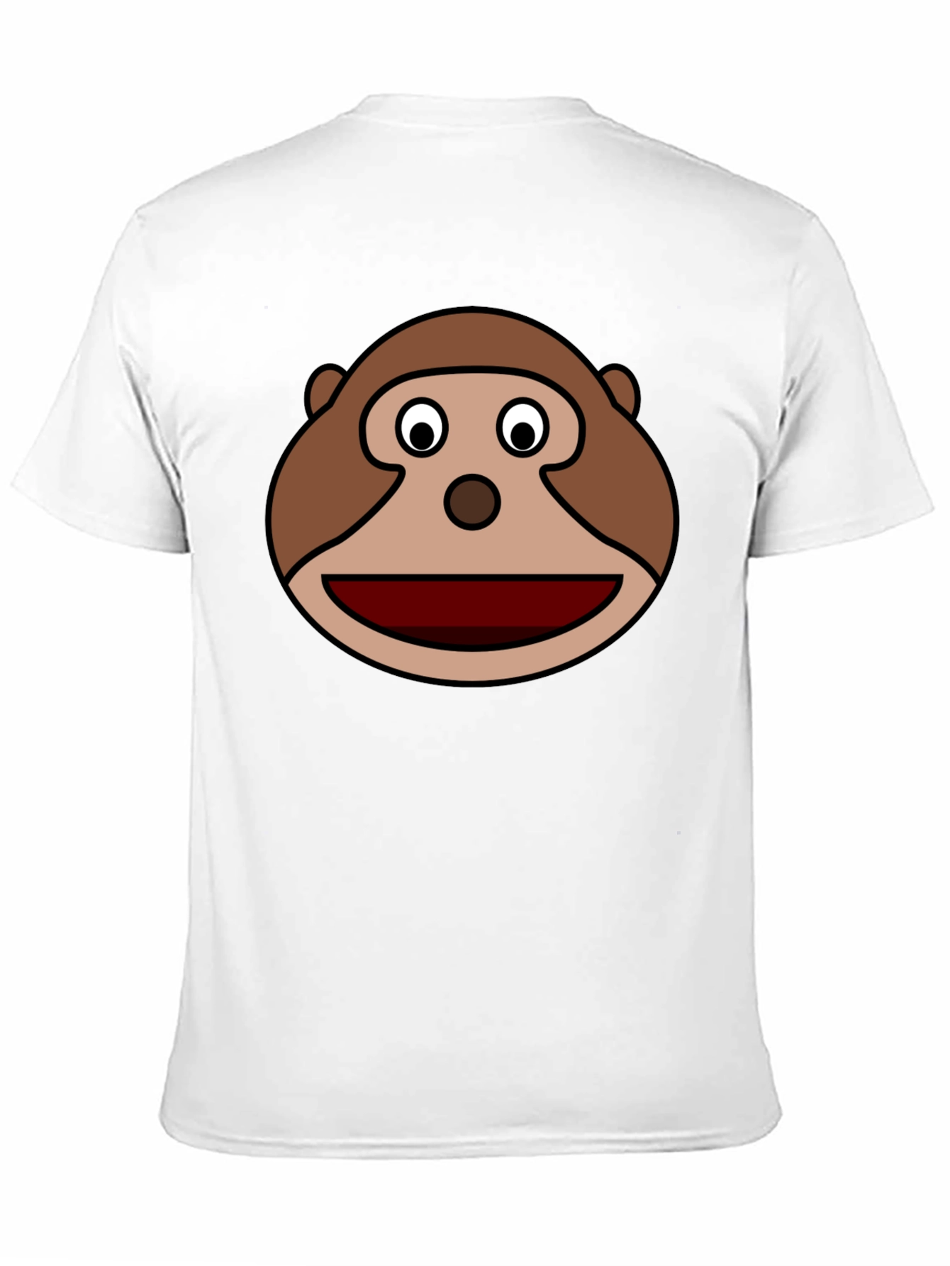 Black Monkey Face Graphic Tee - Black Cotton Casual view 11