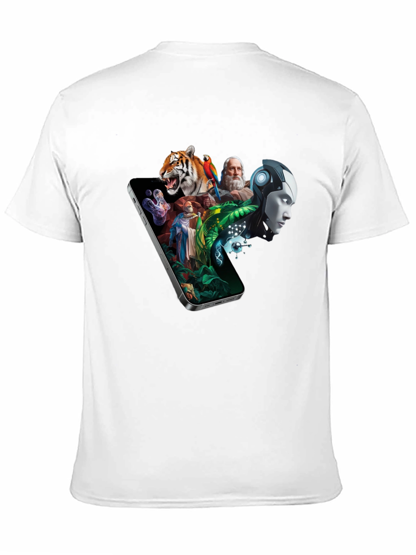 Black Evolutionary T-Shirt: Art Meets Technology view 11
