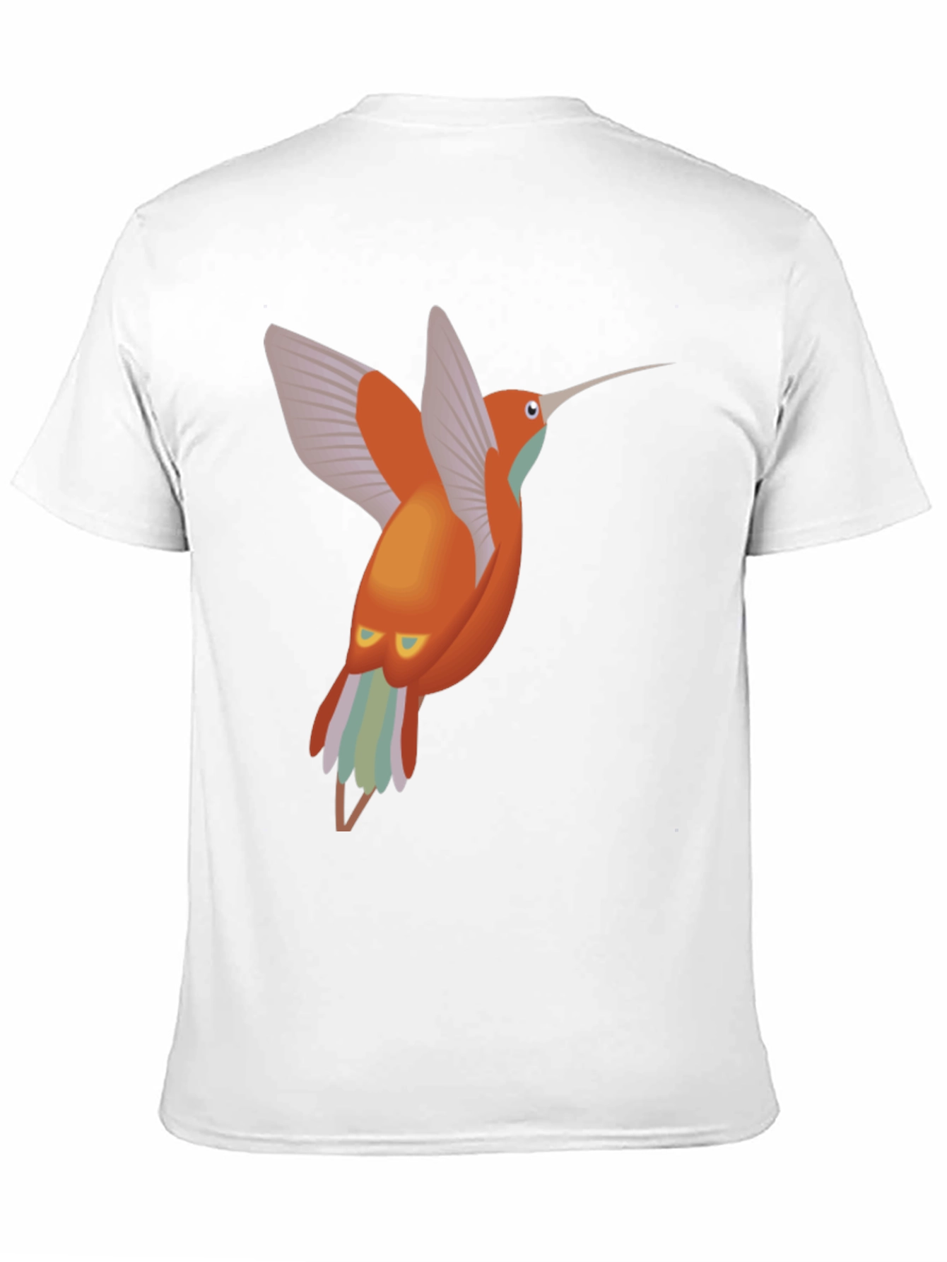 Black Hummingbird Graphic Tee - Black Cotton T-Shirt view 11