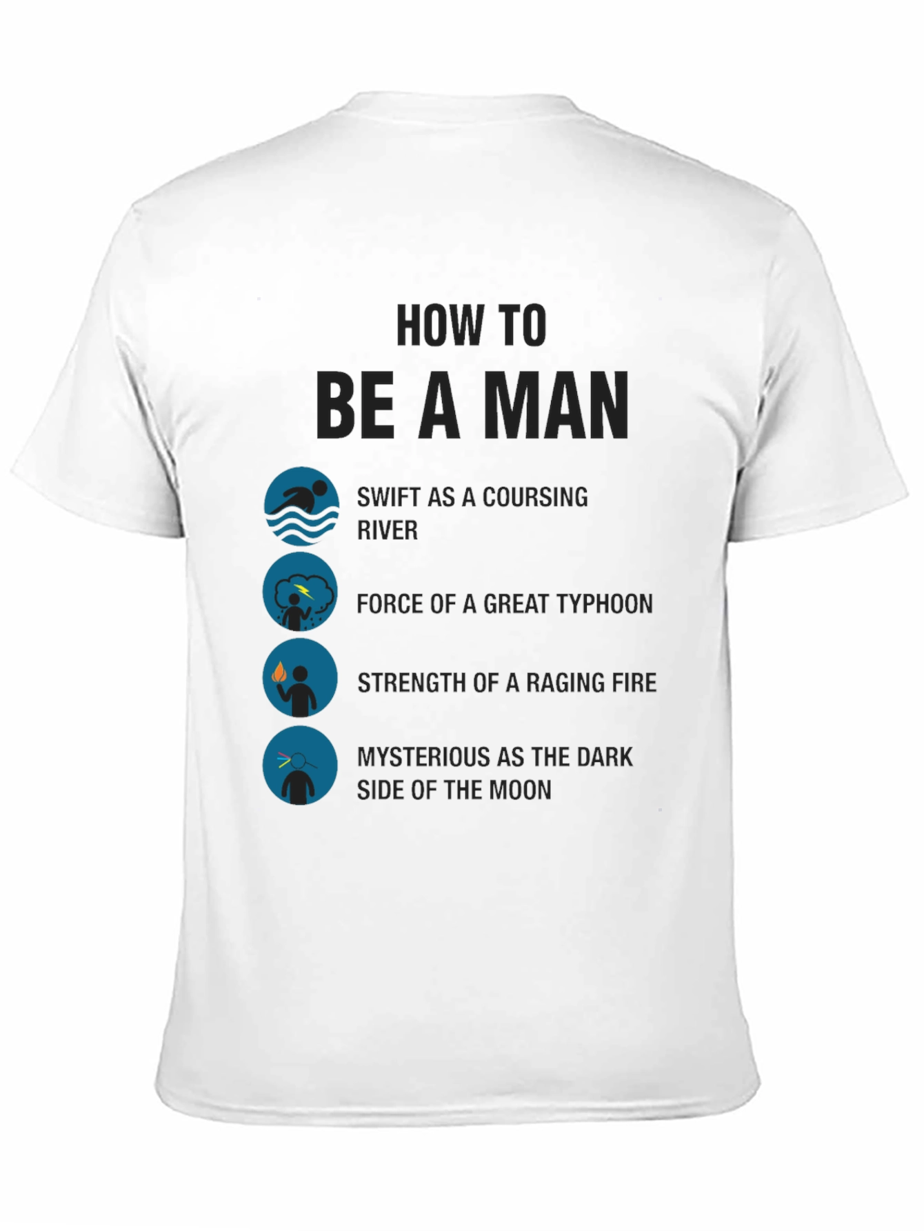 Black How to Be a Man Graphic T-Shirt view 11