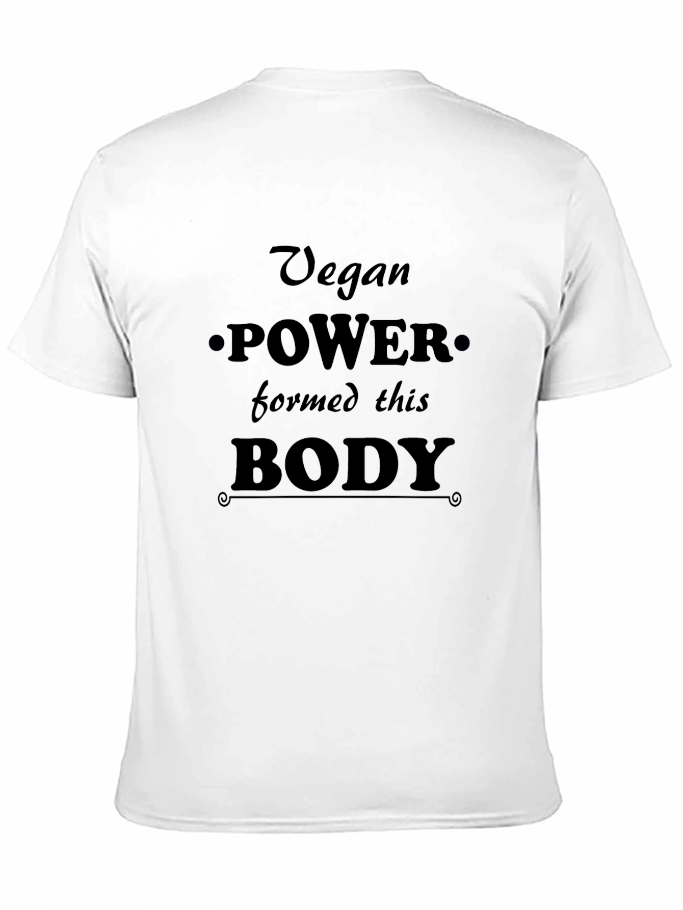 Black Vegan Power Black T-Shirt view 11