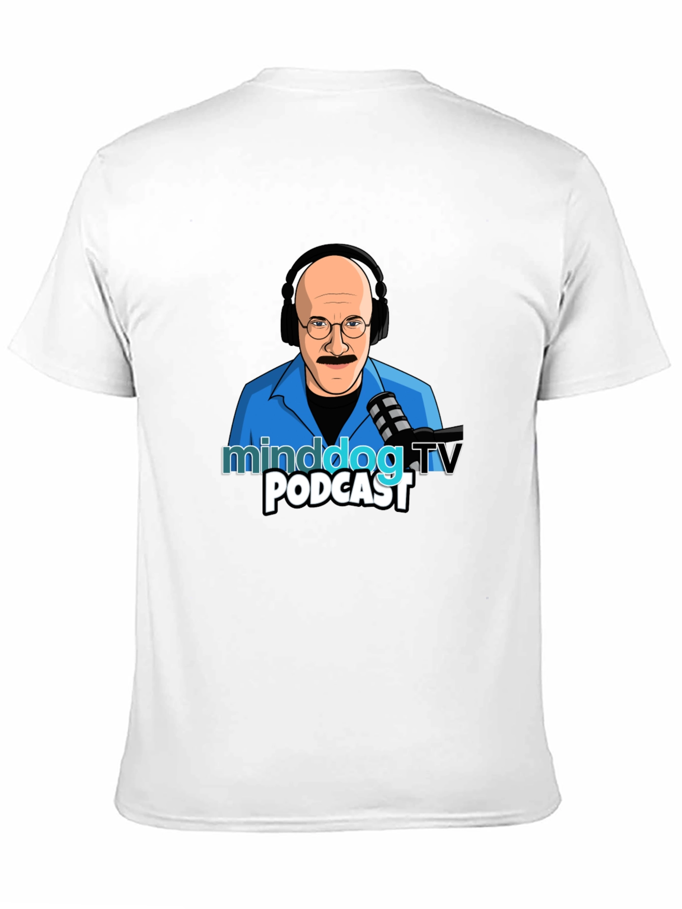 Black Minddog.TV Podcast Graphic T-Shirt view 11