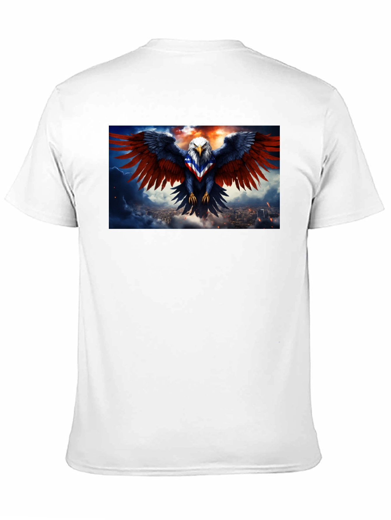 Black American Eagle Graphic T-Shirt - Patriotic Design view 11