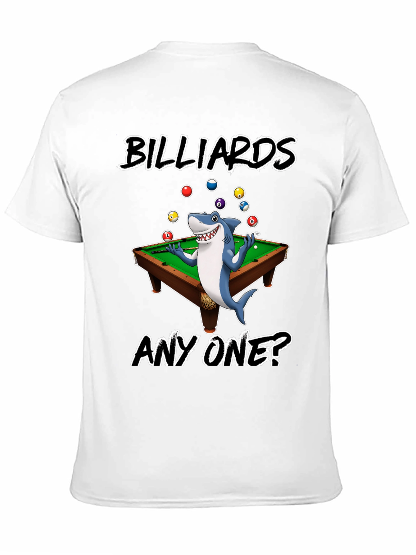 Black Billiards Shark Graphic T-Shirt view 11
