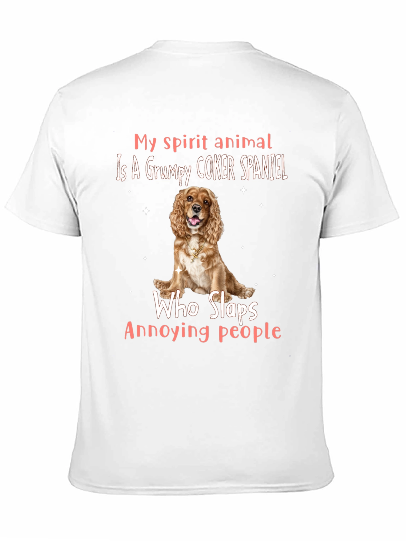 Black Grumpy Cocker Spaniel Spirit Animal Tee view 11