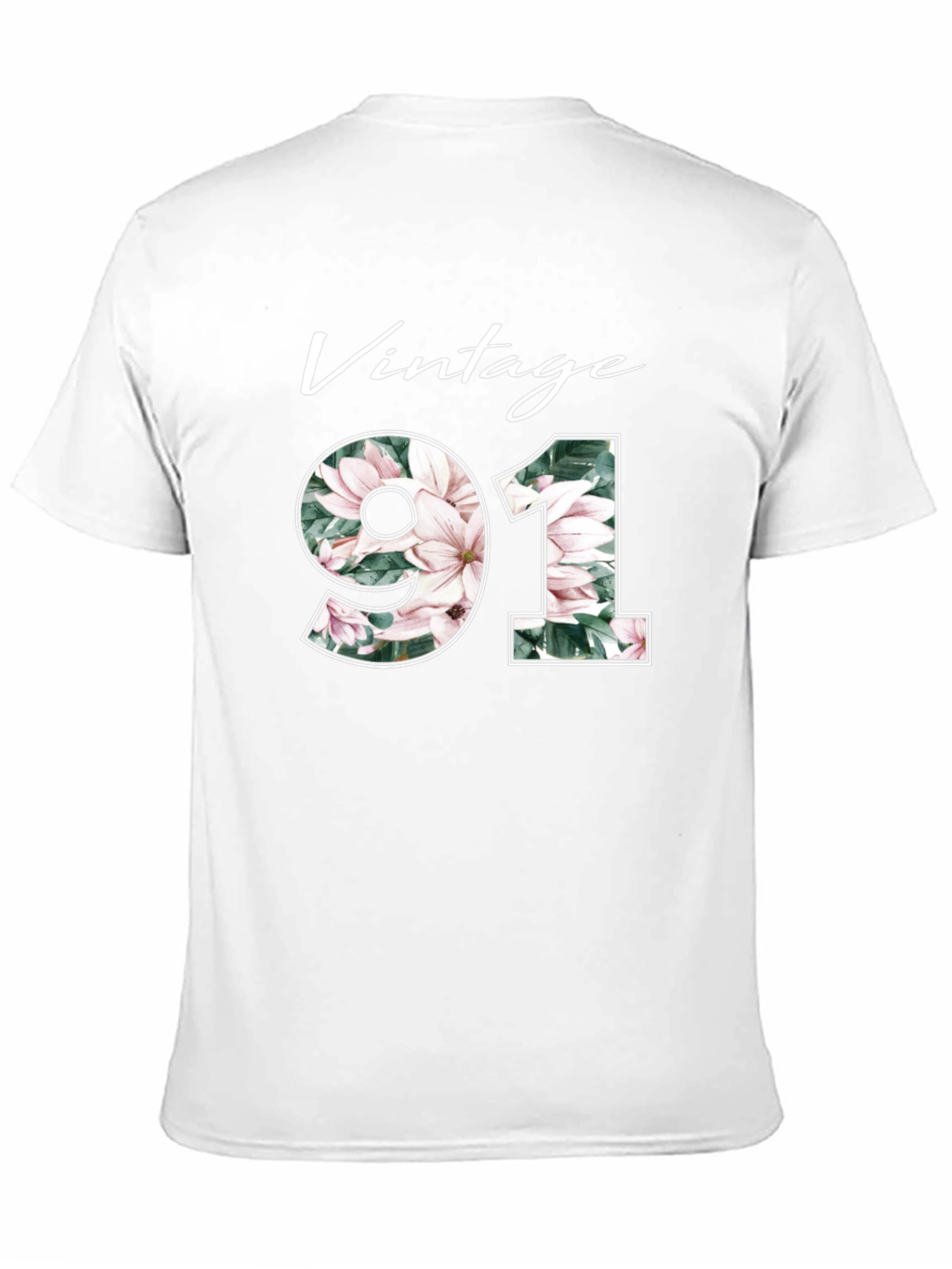 Black Vintage 91 Floral Black T-Shirt view 11