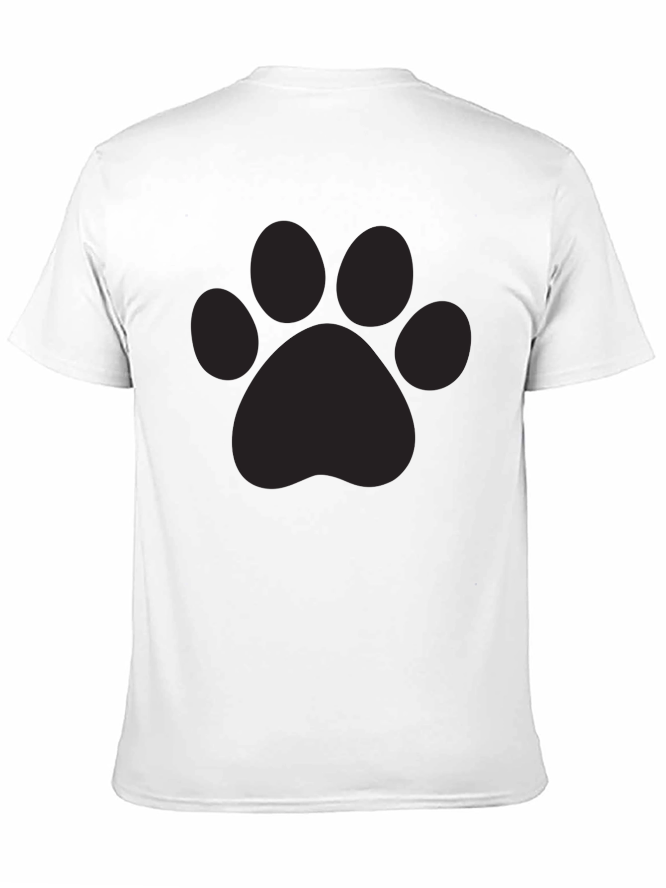 Black Black Paw Print Graphic T-Shirt view 11