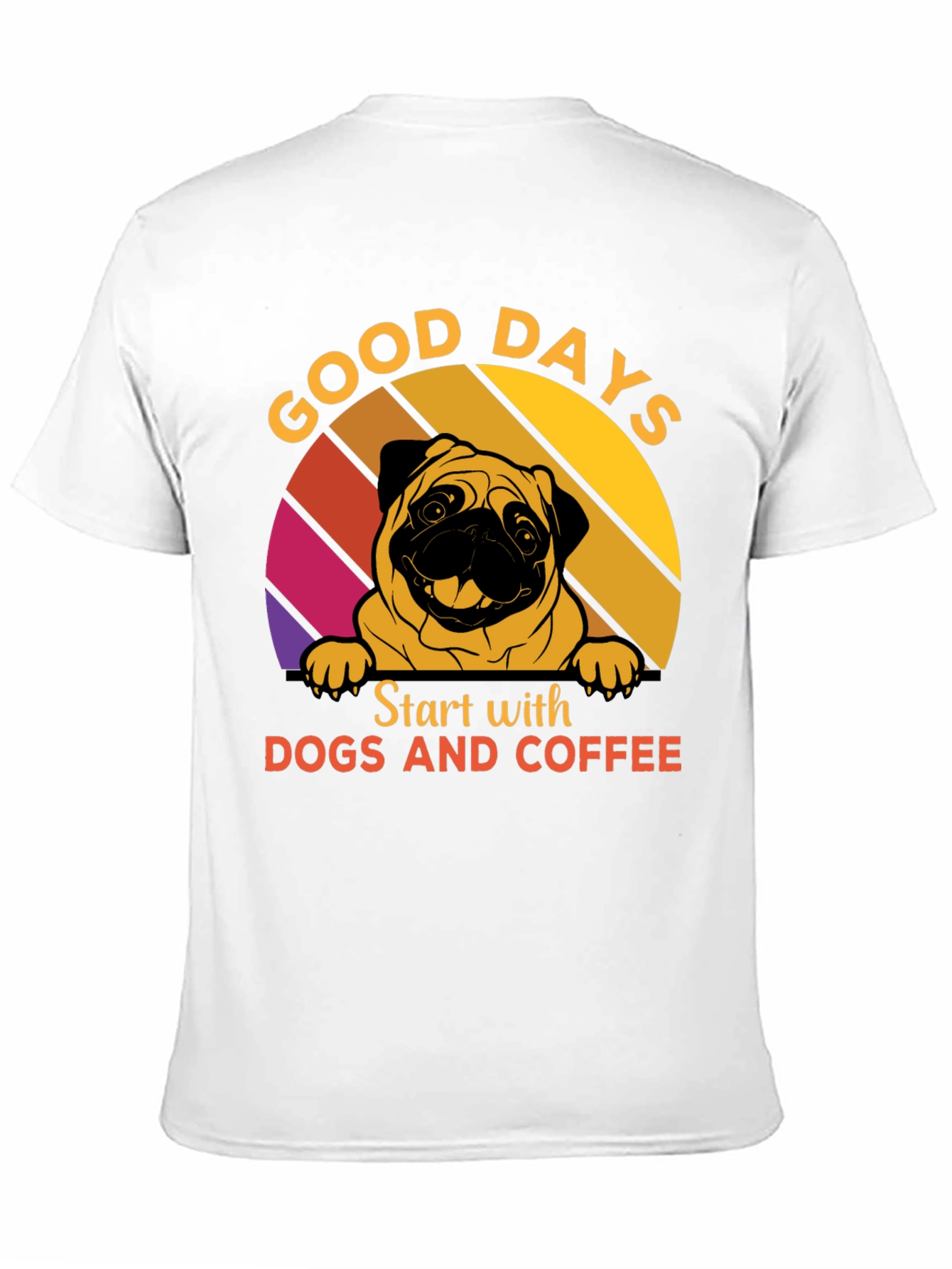 Black Good Days Dog and Coffee T-Shirt view 11