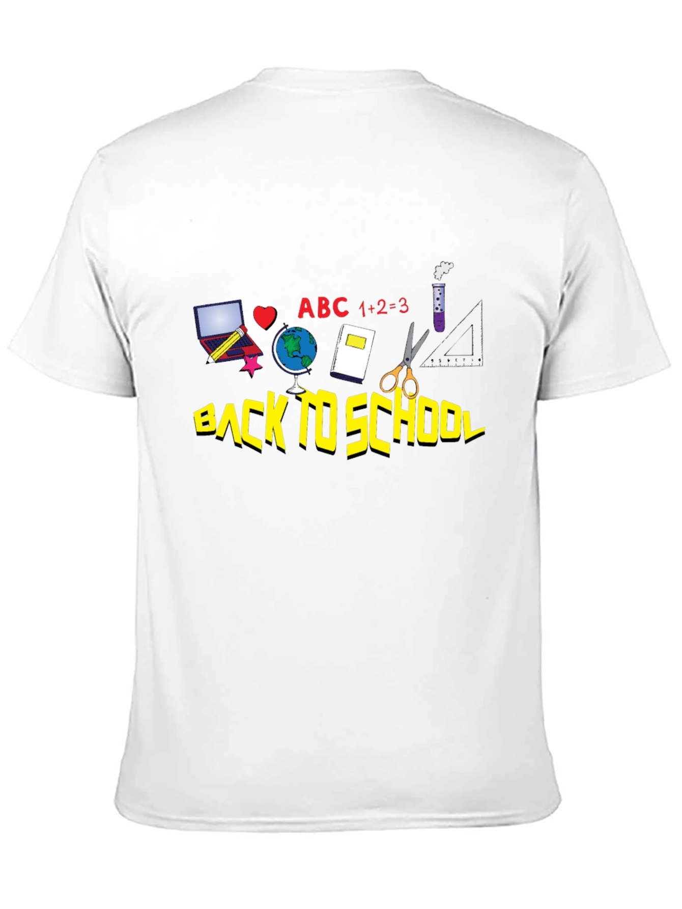 Black Back to School Graphic Tee - Black Cotton T-Shirt view 11