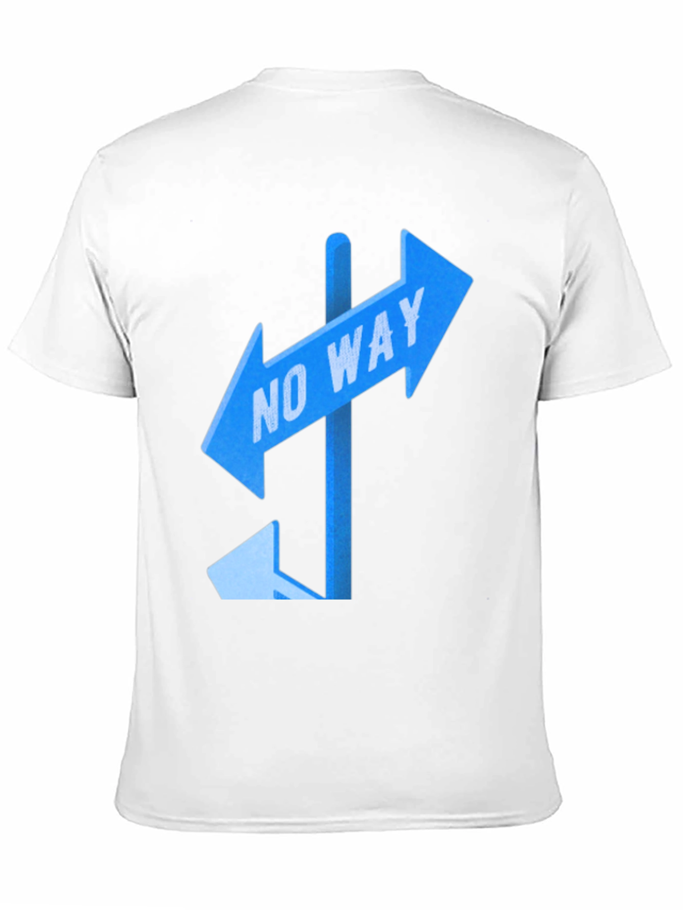 Black No Way Sign Graphic Tee - Black Casual T-Shirt view 11