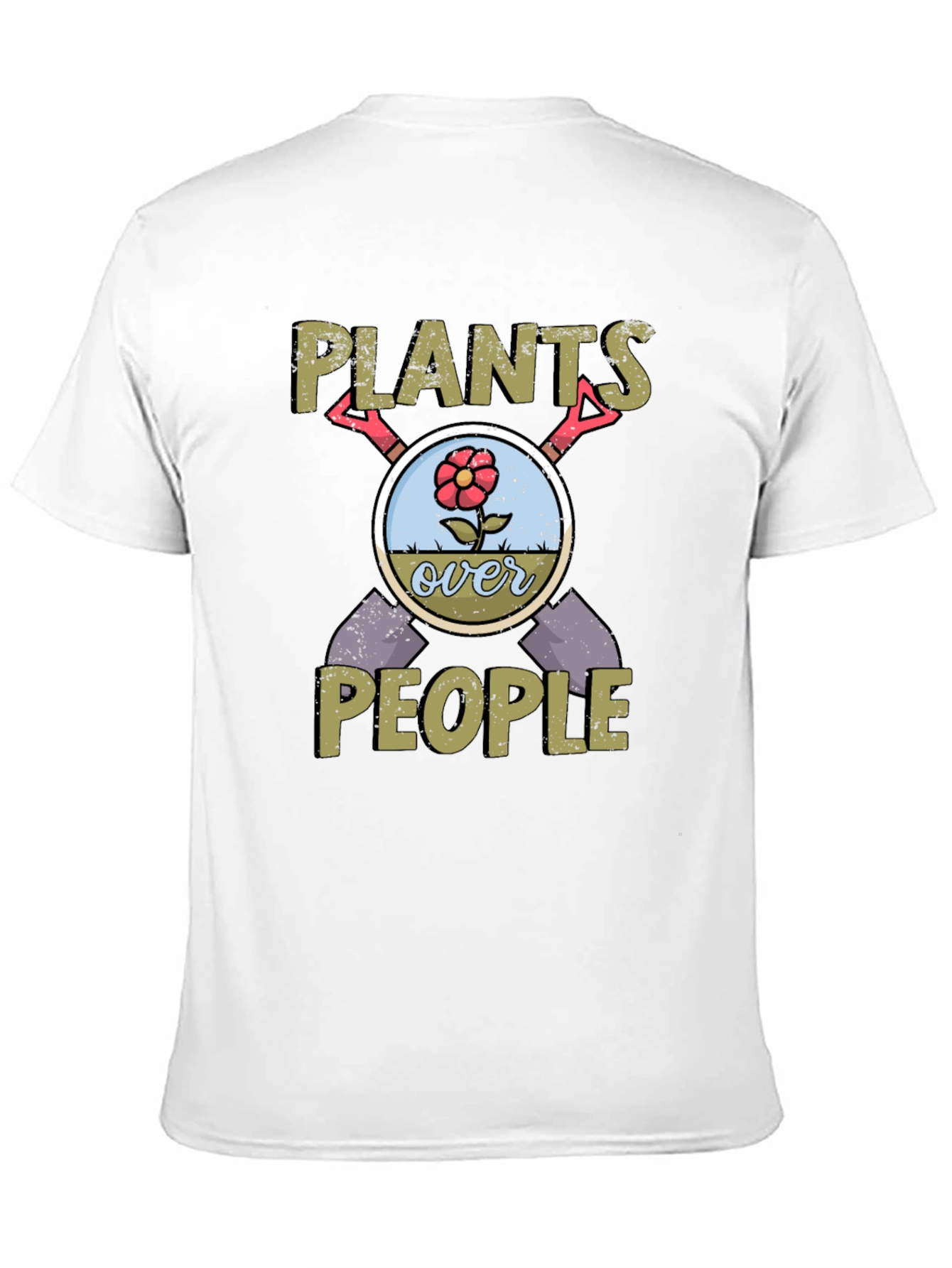 Black Plants Over People Graphic Tee - Gardening Enthusiast T-Shirt view 11