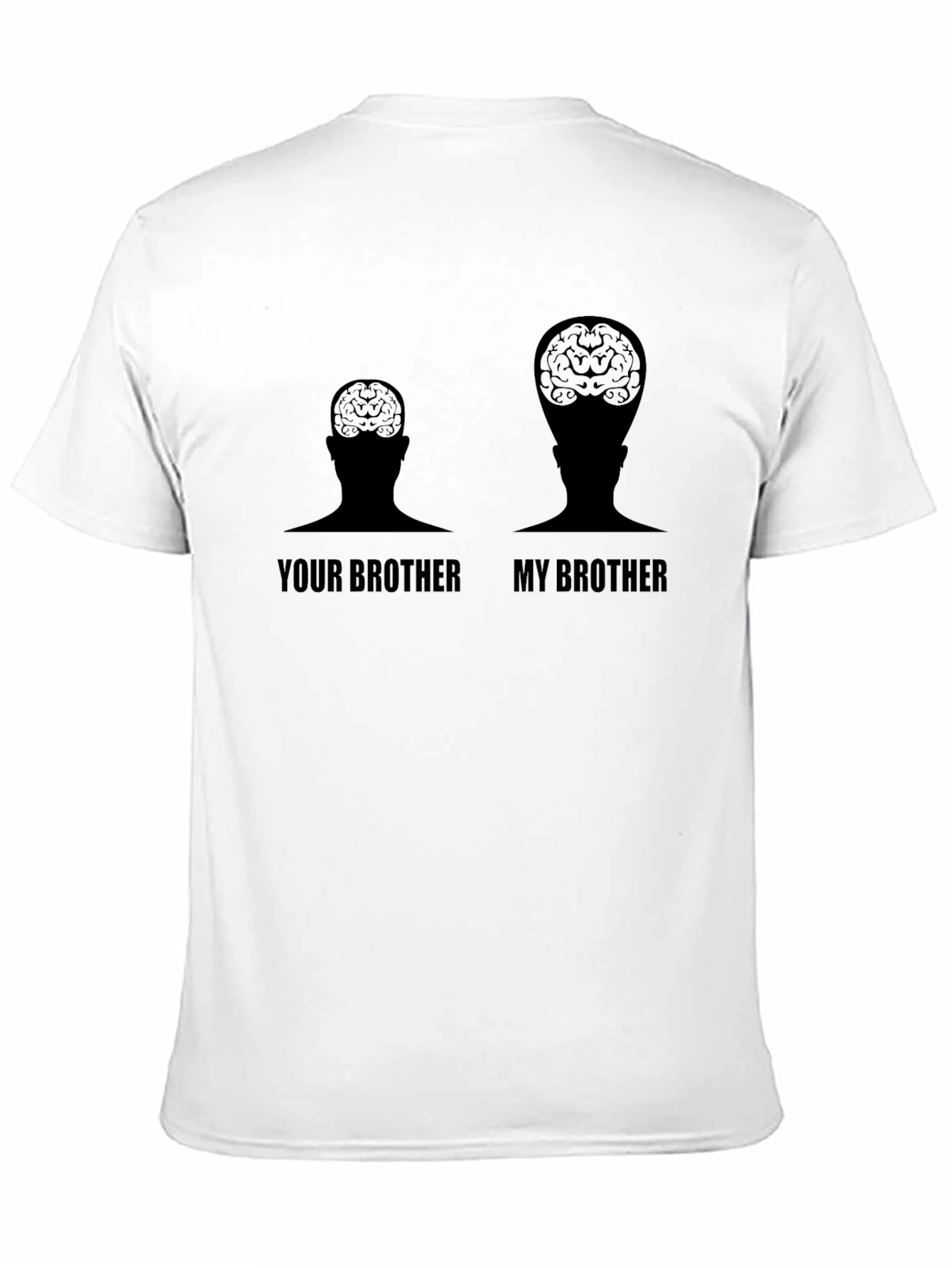Black Funny Brain Power T-Shirt - "My Brother" view 11