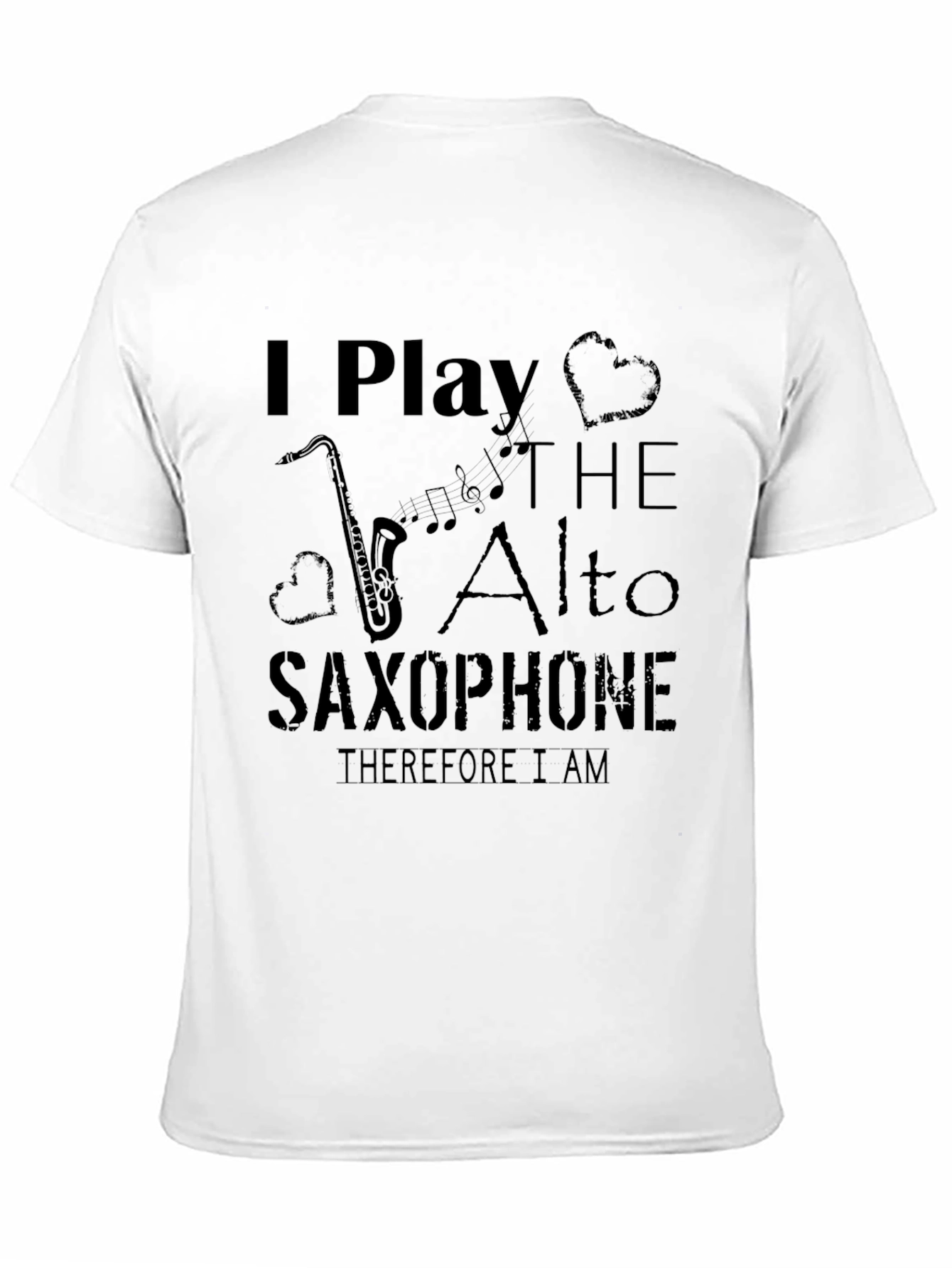 Black I Play The Alto Saxophone Graphic T-Shirt view 11