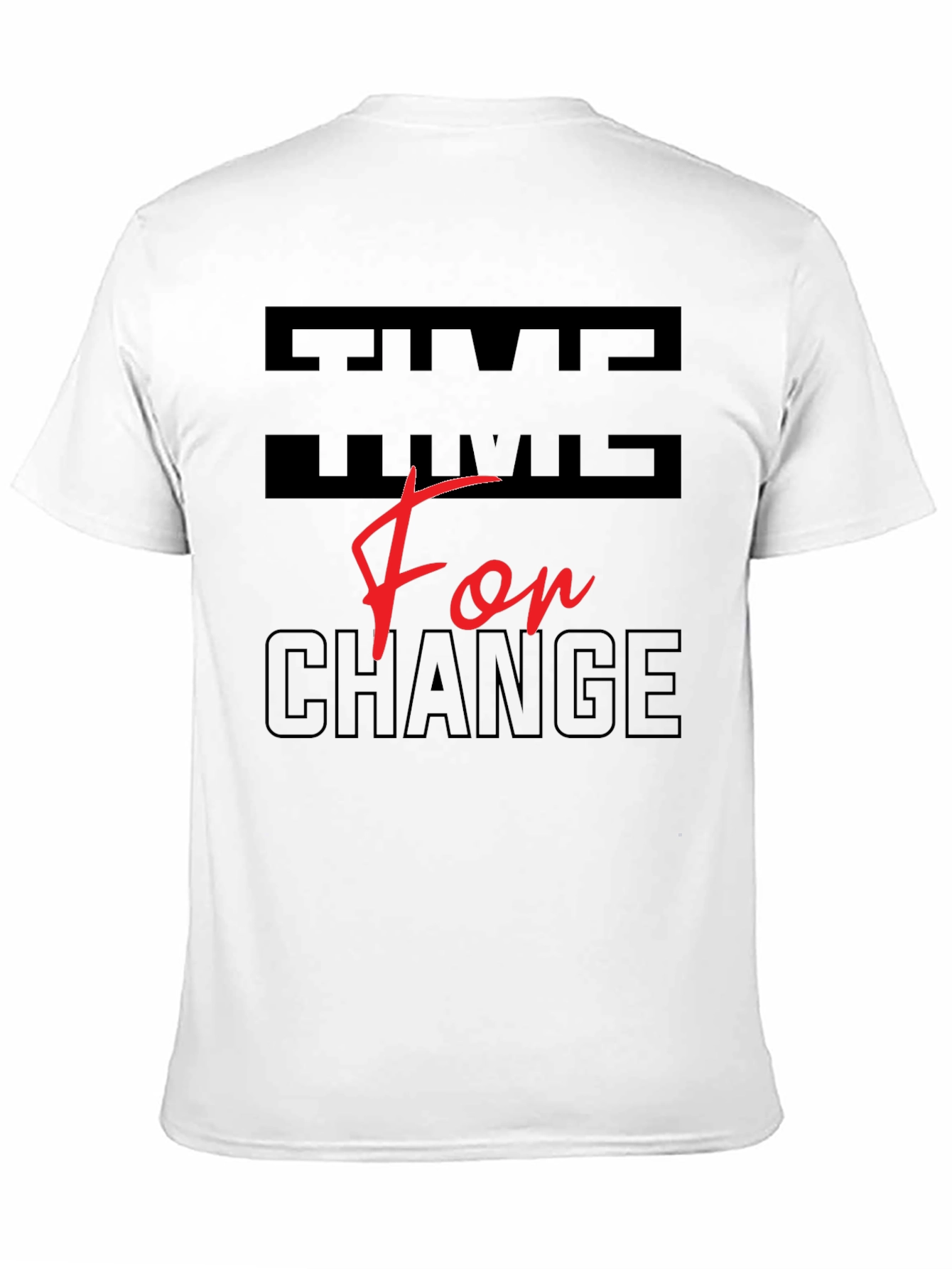 Black Time For Change Graphic T-Shirt view 11