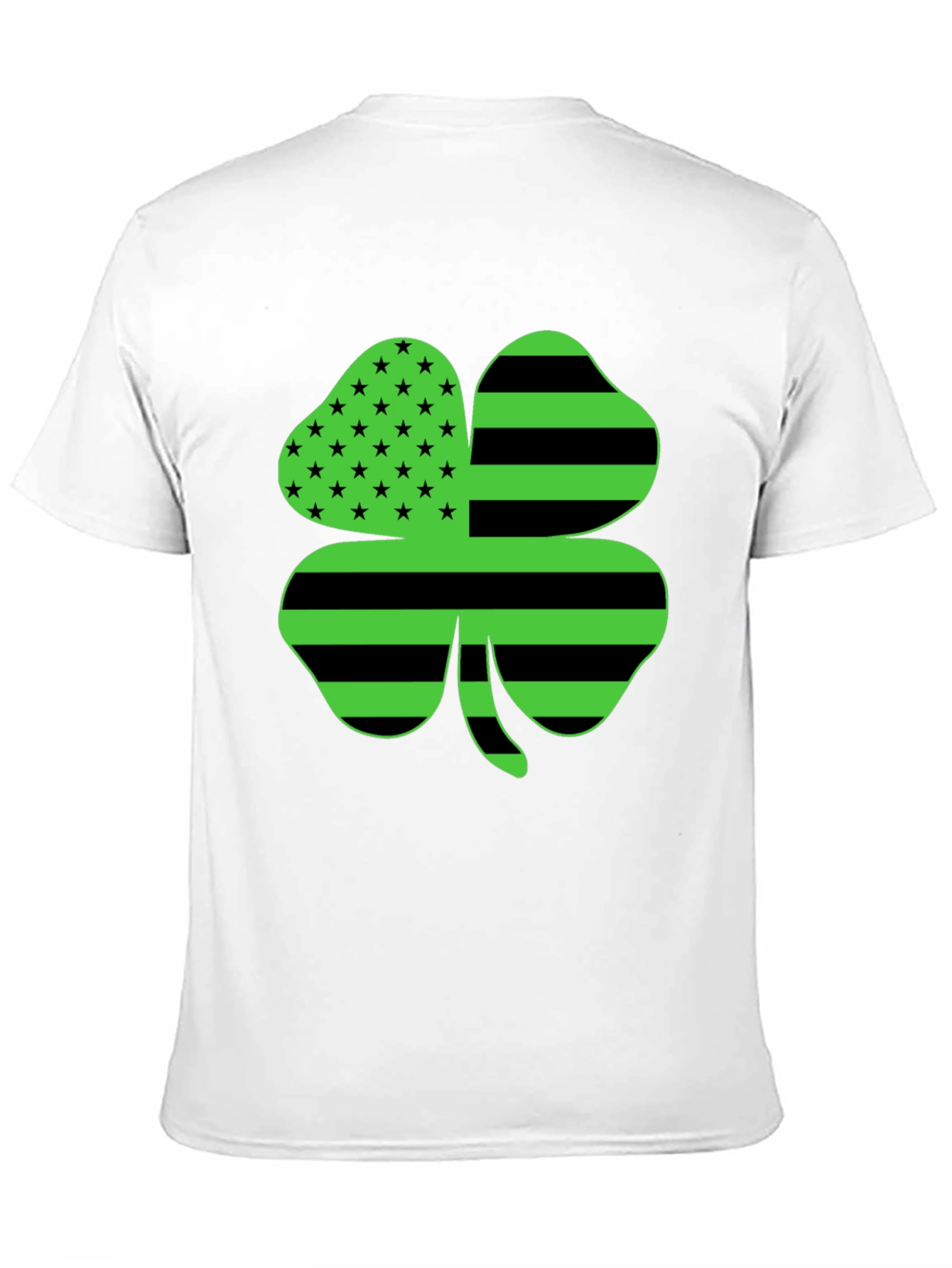 Black St. Patrick's Day Shamrock Novelty Graphic Tee view 11