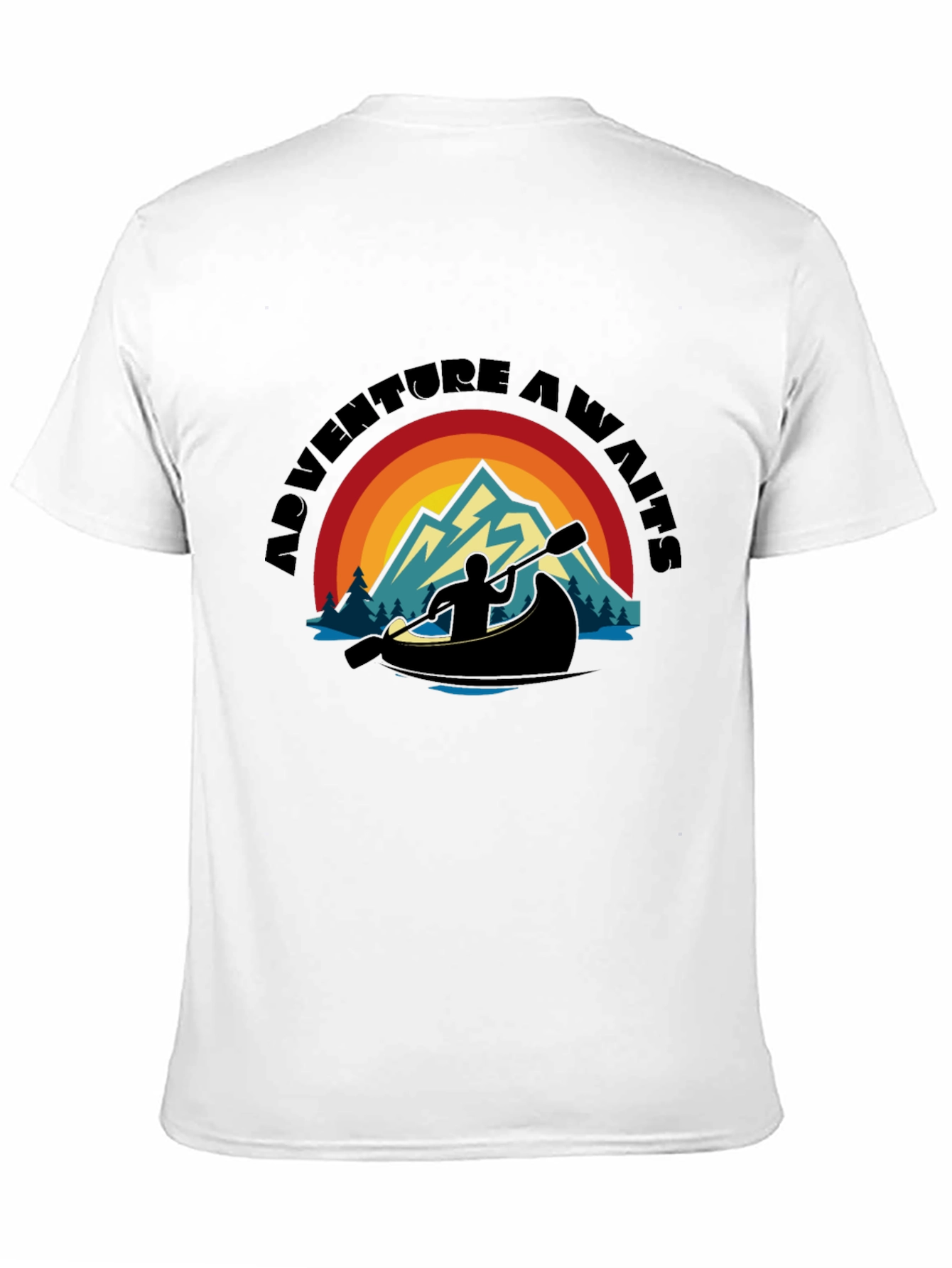 Black Adventure Awaits Graphic T-Shirt view 11