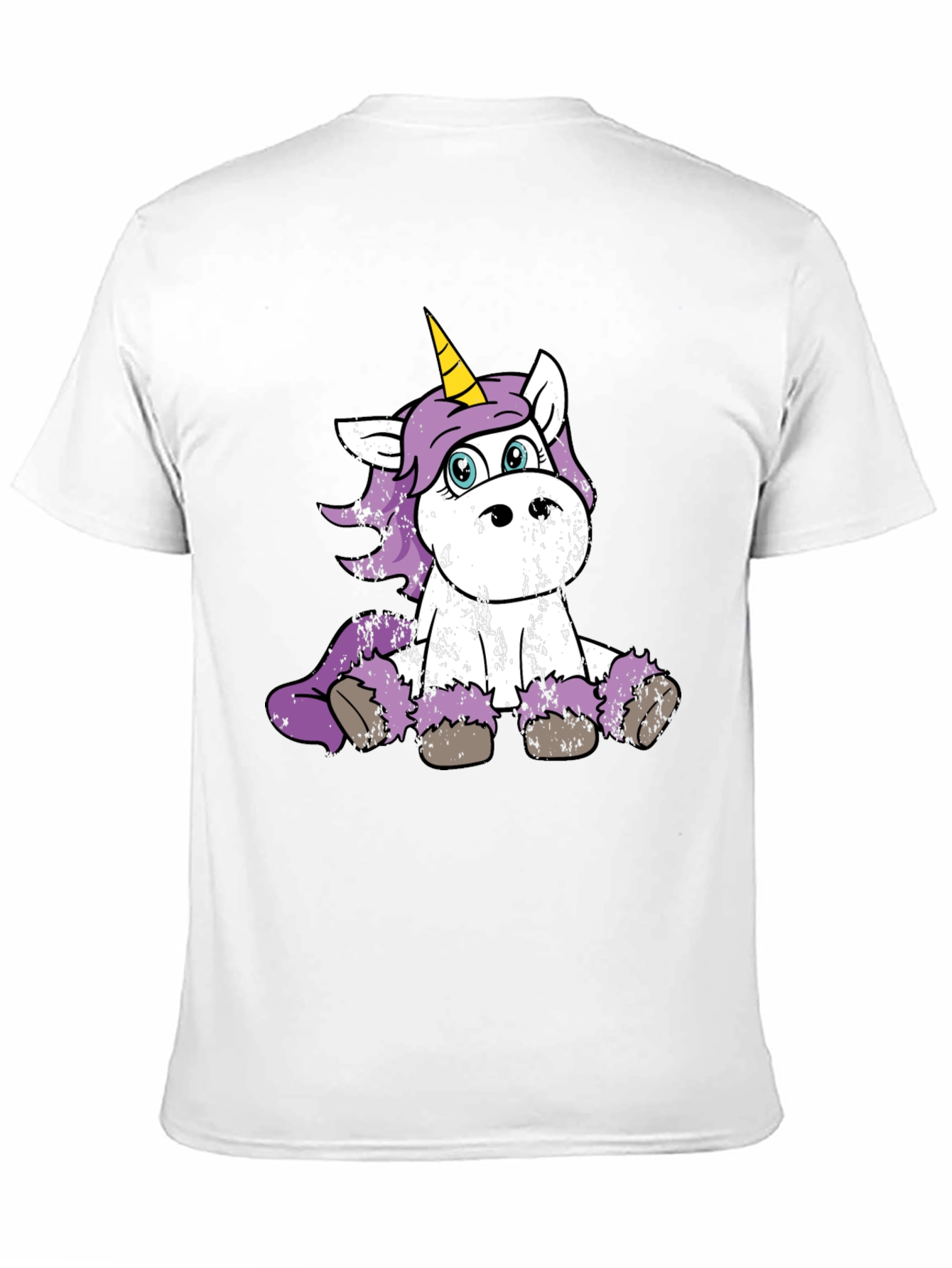 Black Cute Unicorn Graphic Black T-Shirt view 11