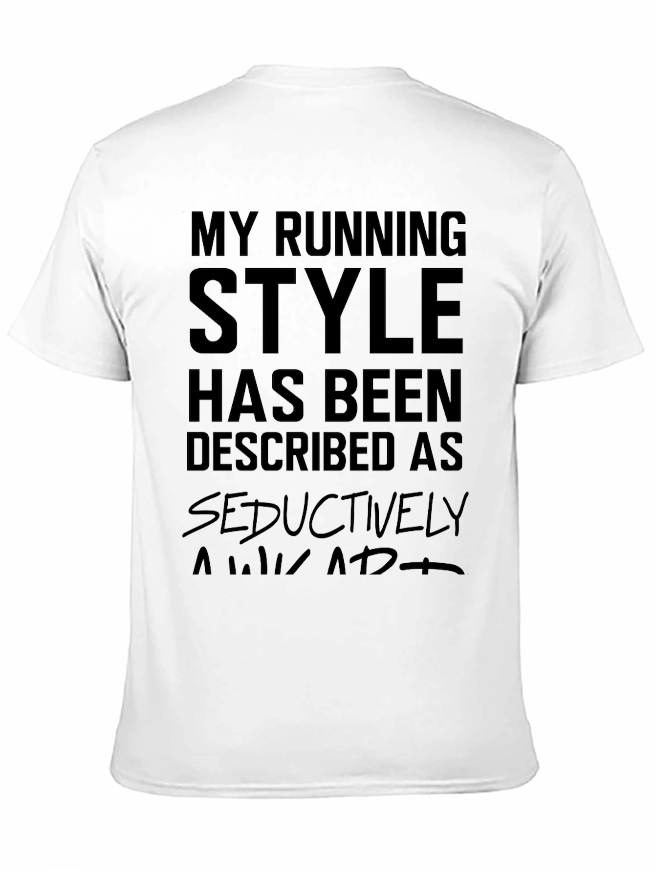 Black Seductively Awkward Running Style Graphic Tee view 11