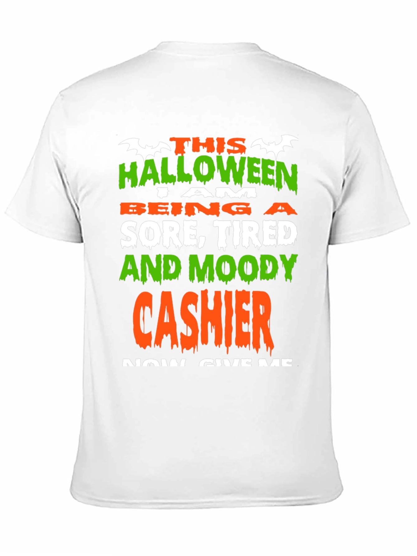 Black Halloween Cashier Graphic Tee - Sore Tired & Moody view 11