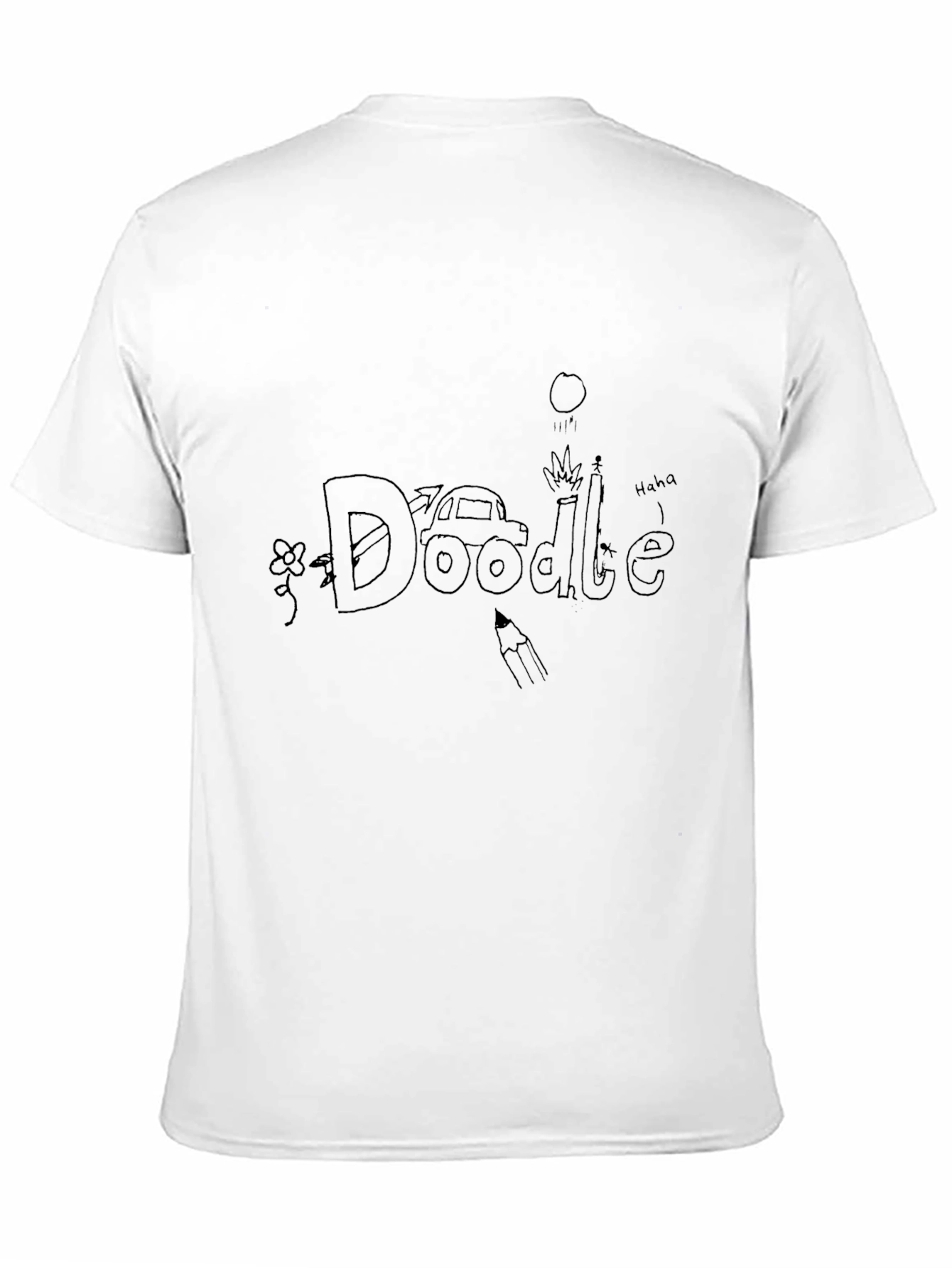 Black Doodle Graphic Tee - Unique Design, Casual Style view 11