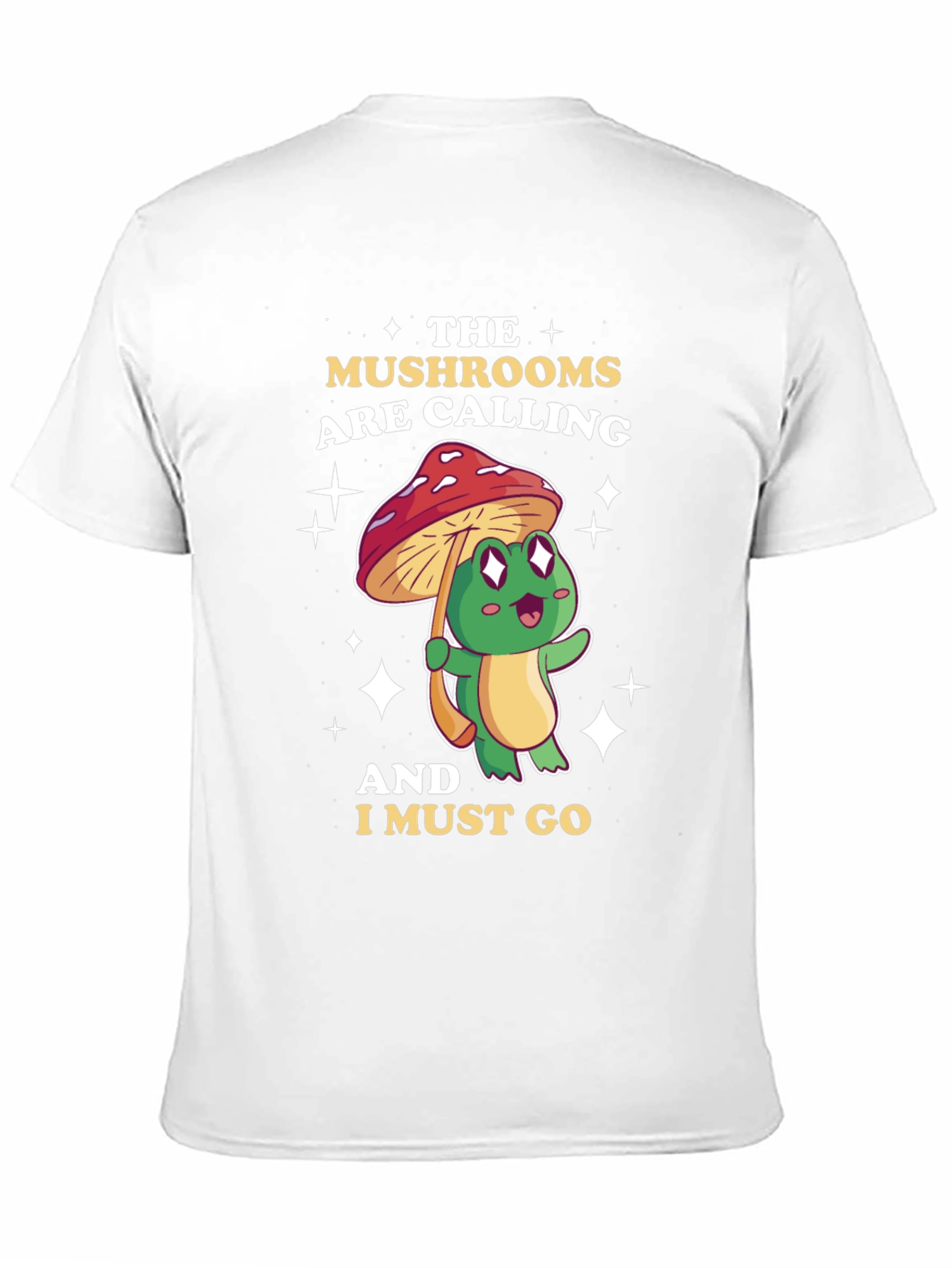 Black Mushroom Calling Frog T-Shirt view 11