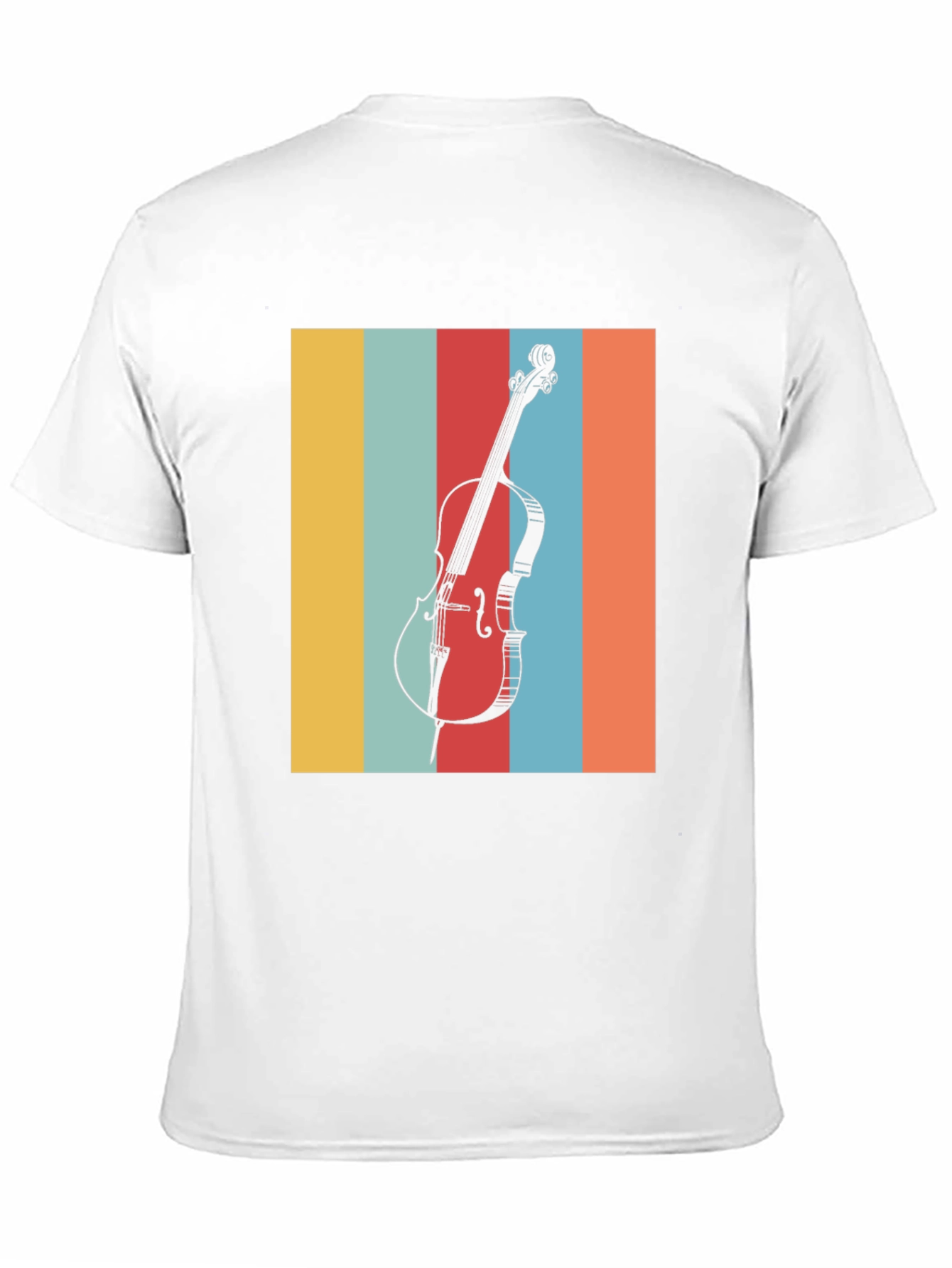 Black Retro Cello Graphic Tee - Music Lover's T-Shirt view 11