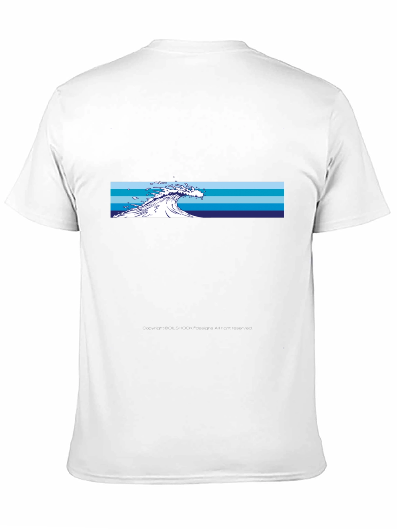 Black Ocean Wave Graphic T-Shirt - Stylish Crew Neck Tee view 11