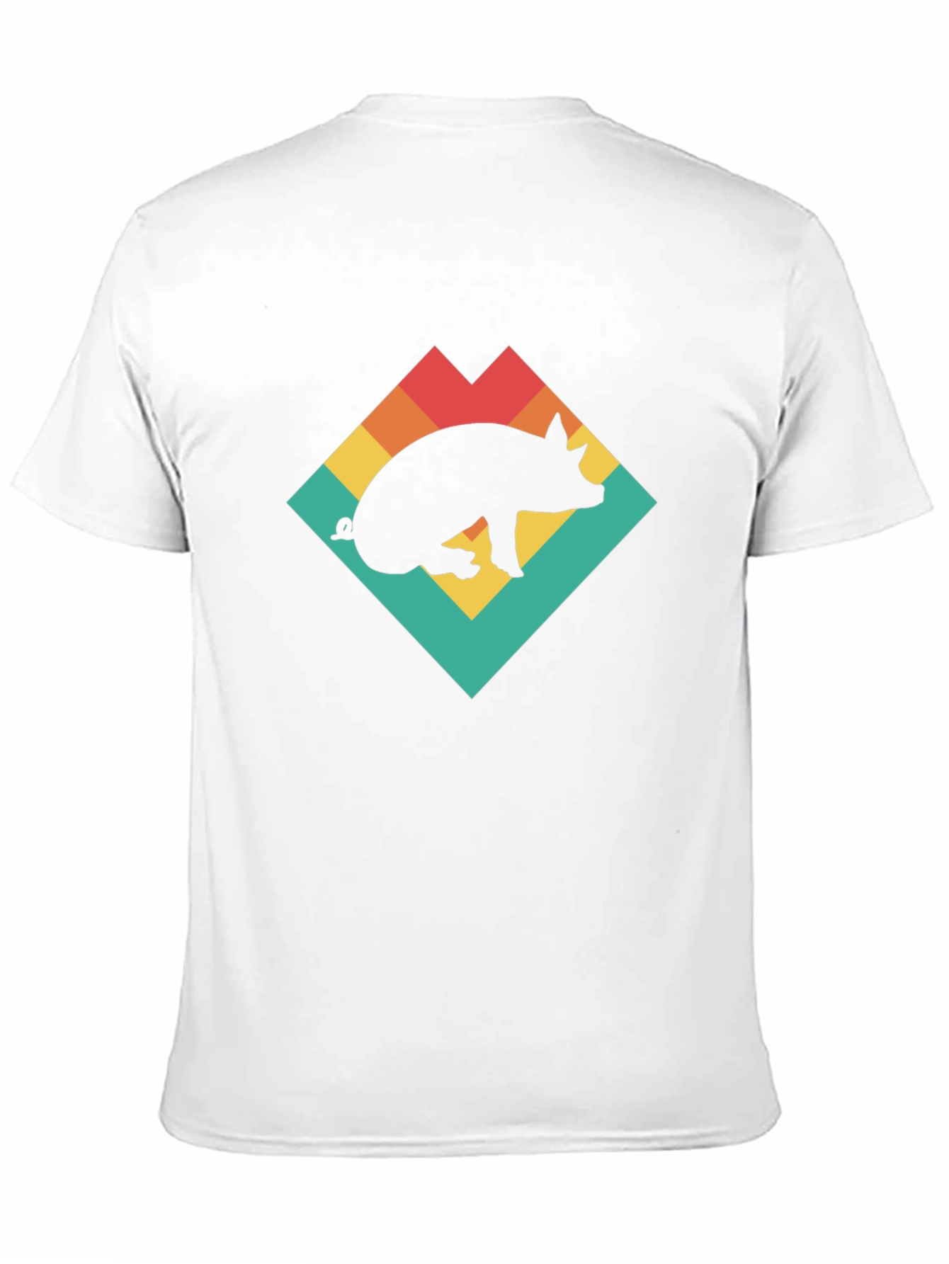 Black Retro Pig Graphic T-Shirt - Black view 11