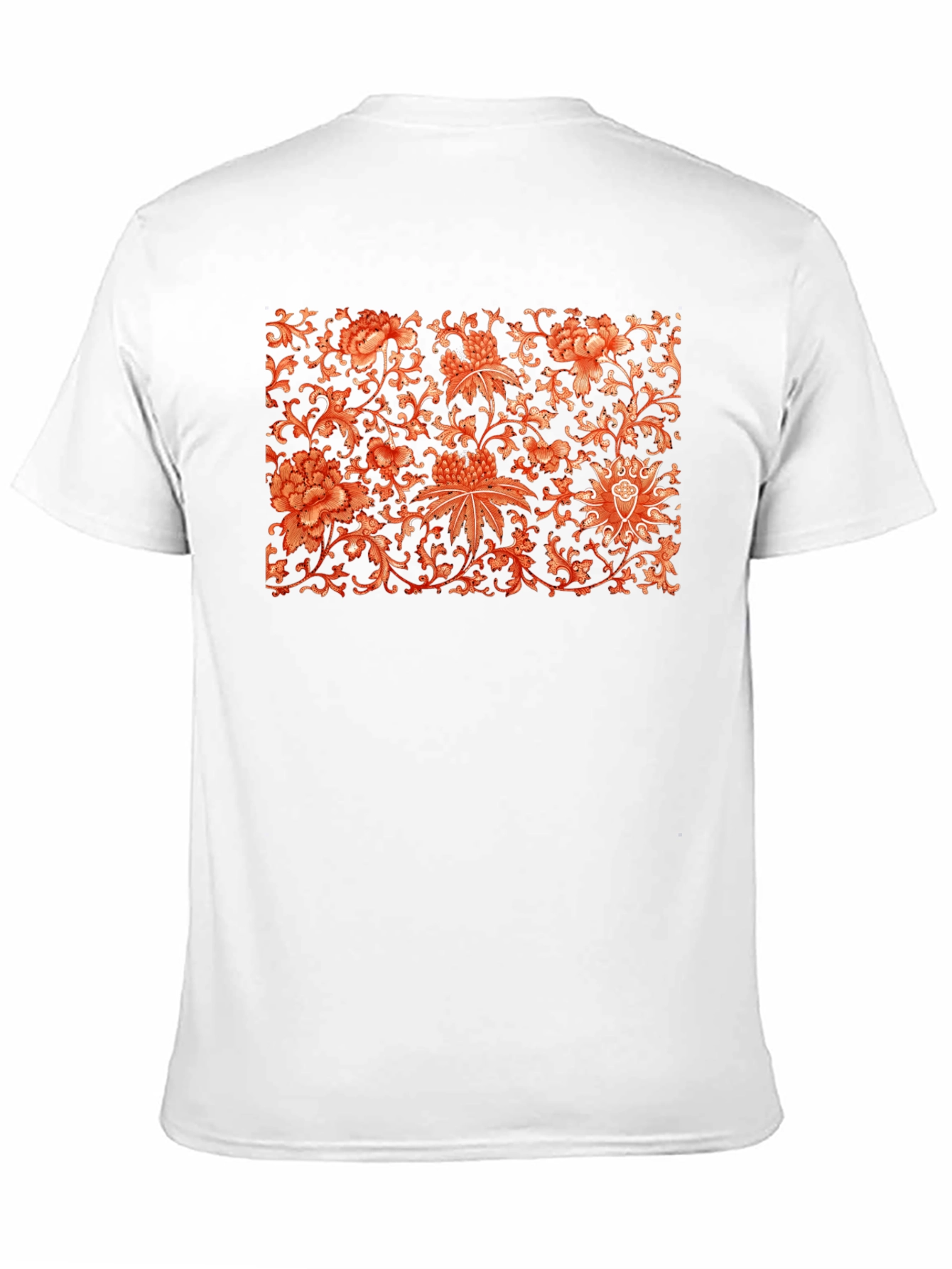 Black Floral Pattern Graphic Print T-Shirt view 11