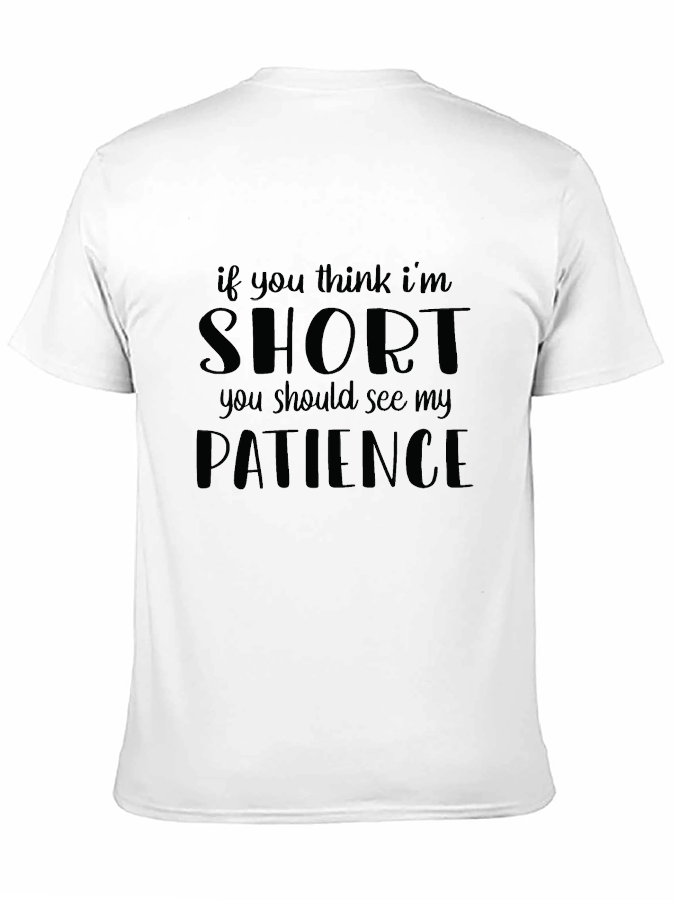 Black Funny Short Patience T-Shirt view 11