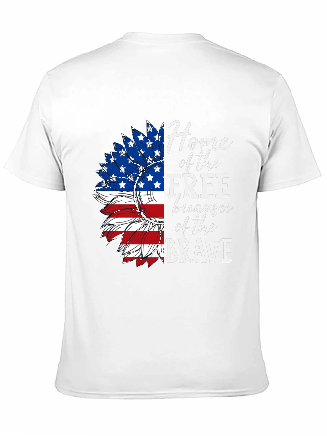 Black Patriotic Sunflower Graphic Tee - Home of the Free view 11