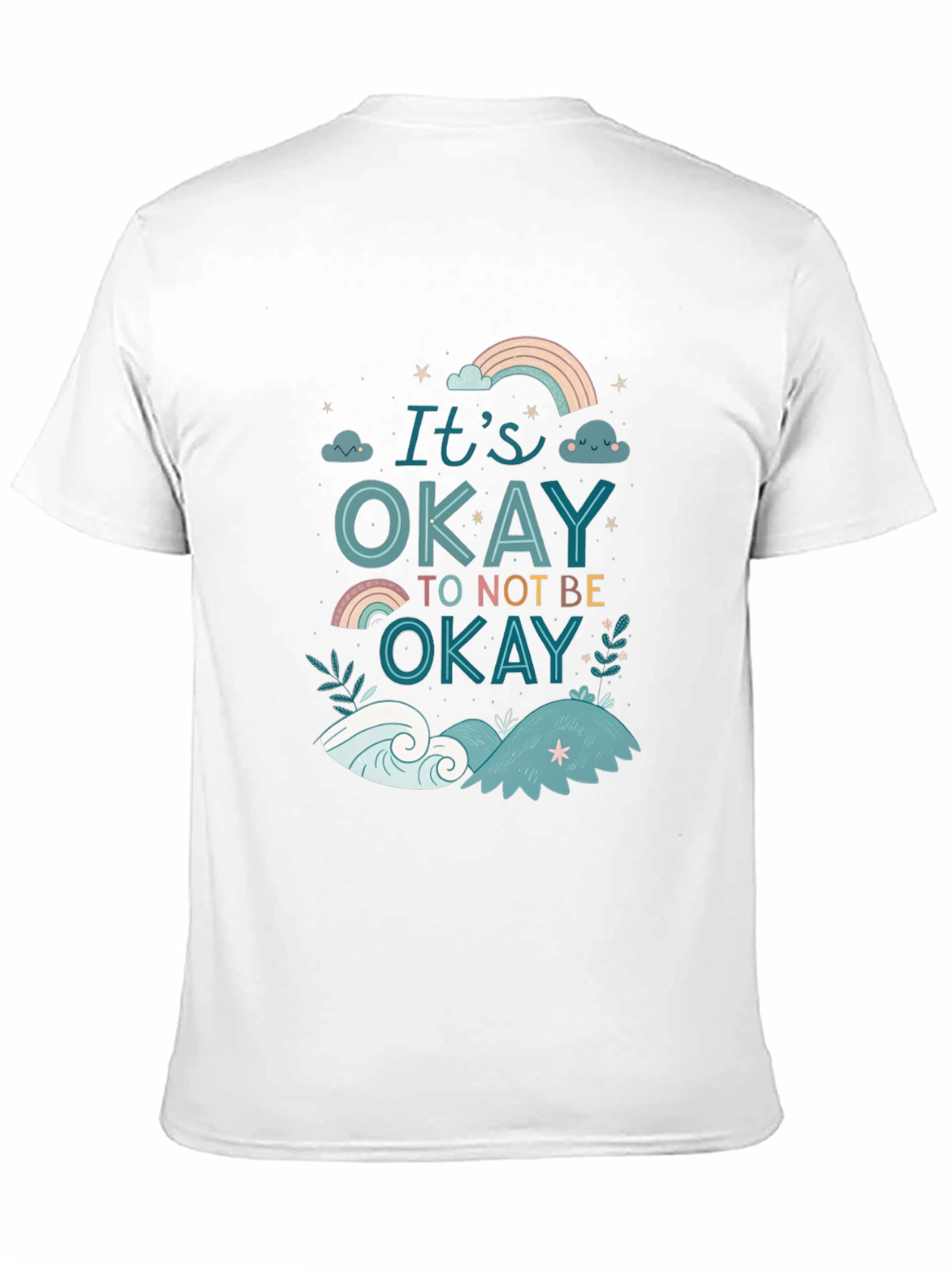 Black It's Okay To Not Be Okay Graphic Tee view 11