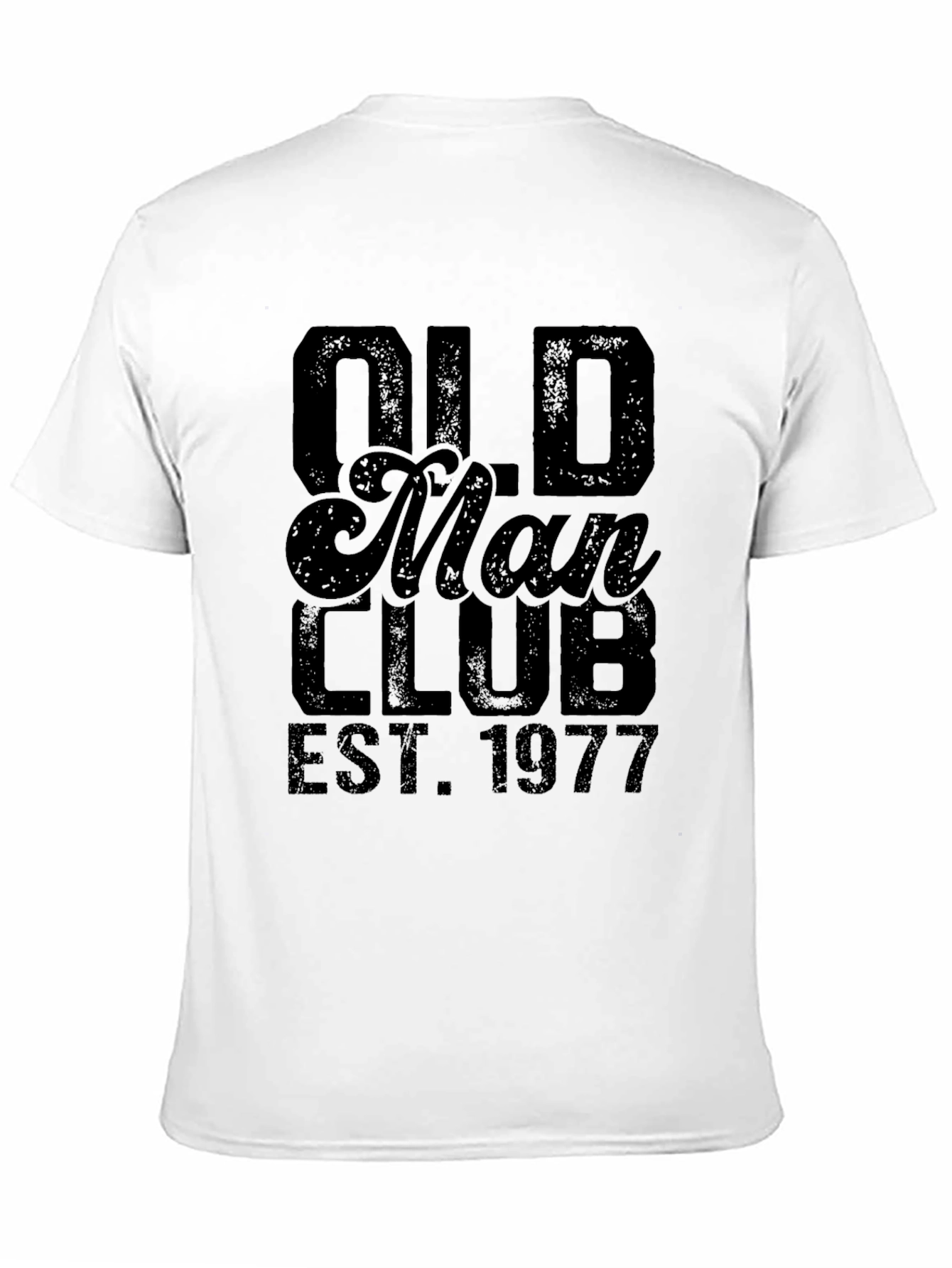 Black Old Man Club EST 1977 Black T-Shirt view 11