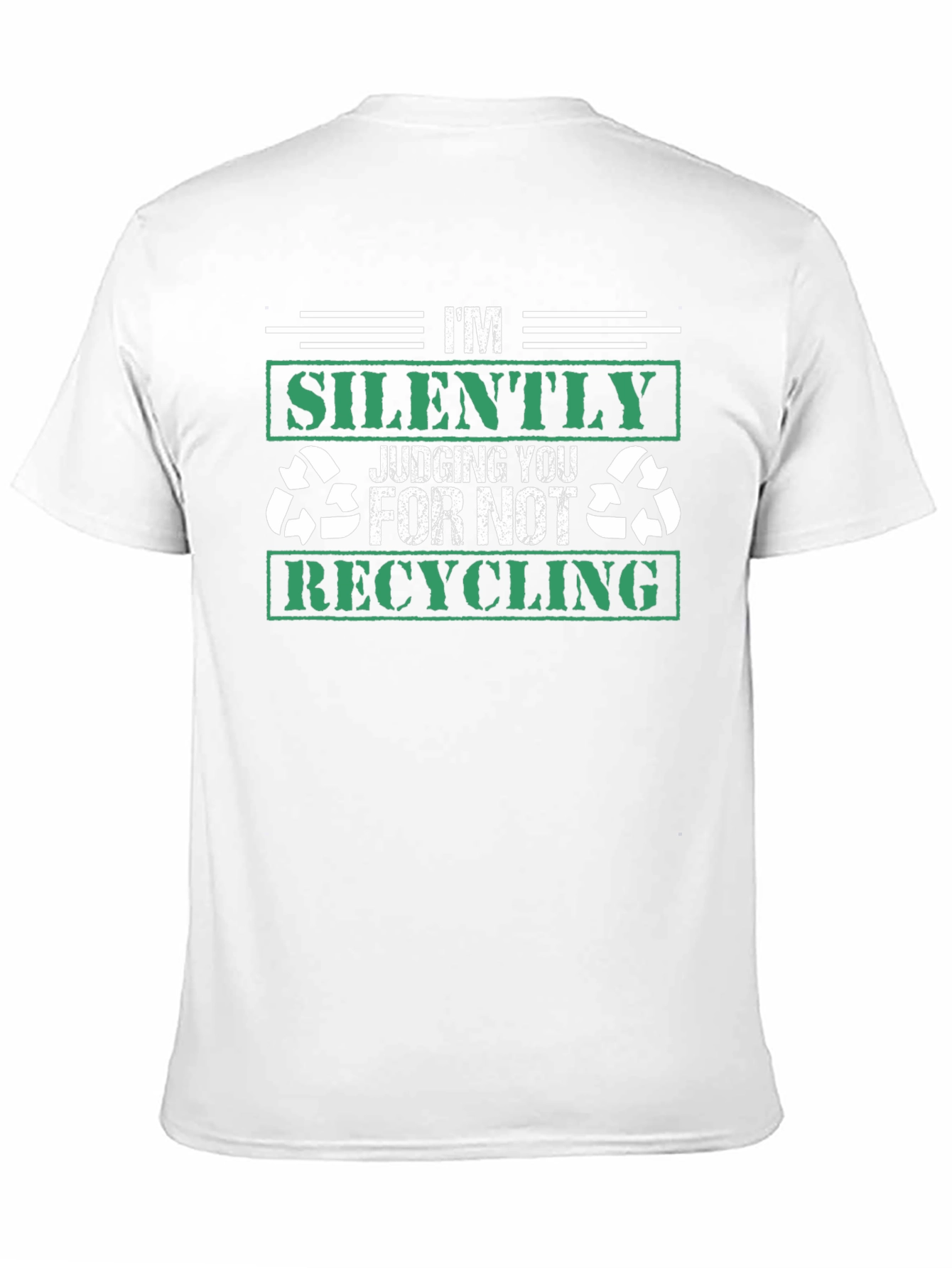 Black Recycle T-Shirt: I'm Silently Judging You view 11