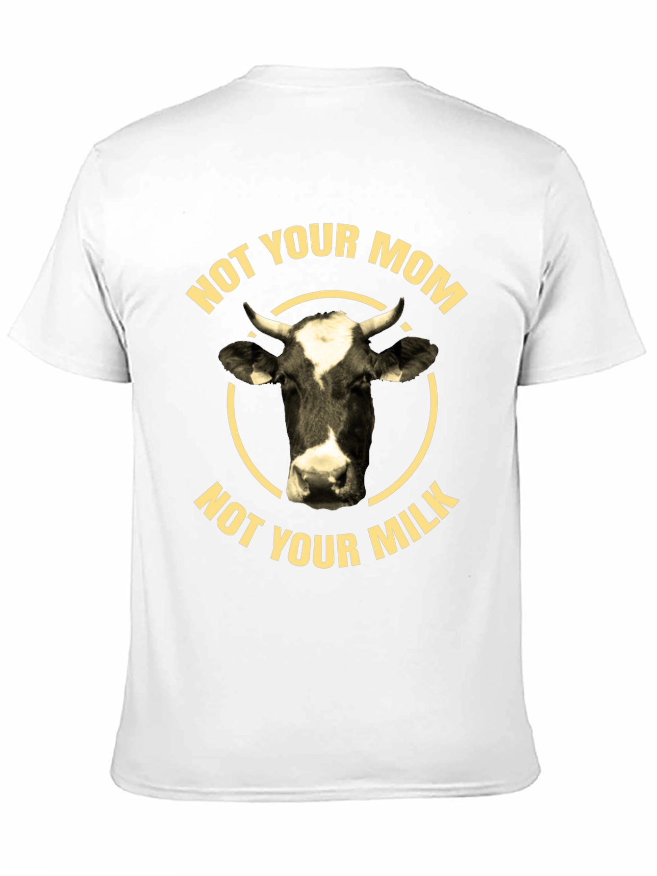 Black Not Your Mom, Not Your Milk T-Shirt - Vegan Cow Design view 11