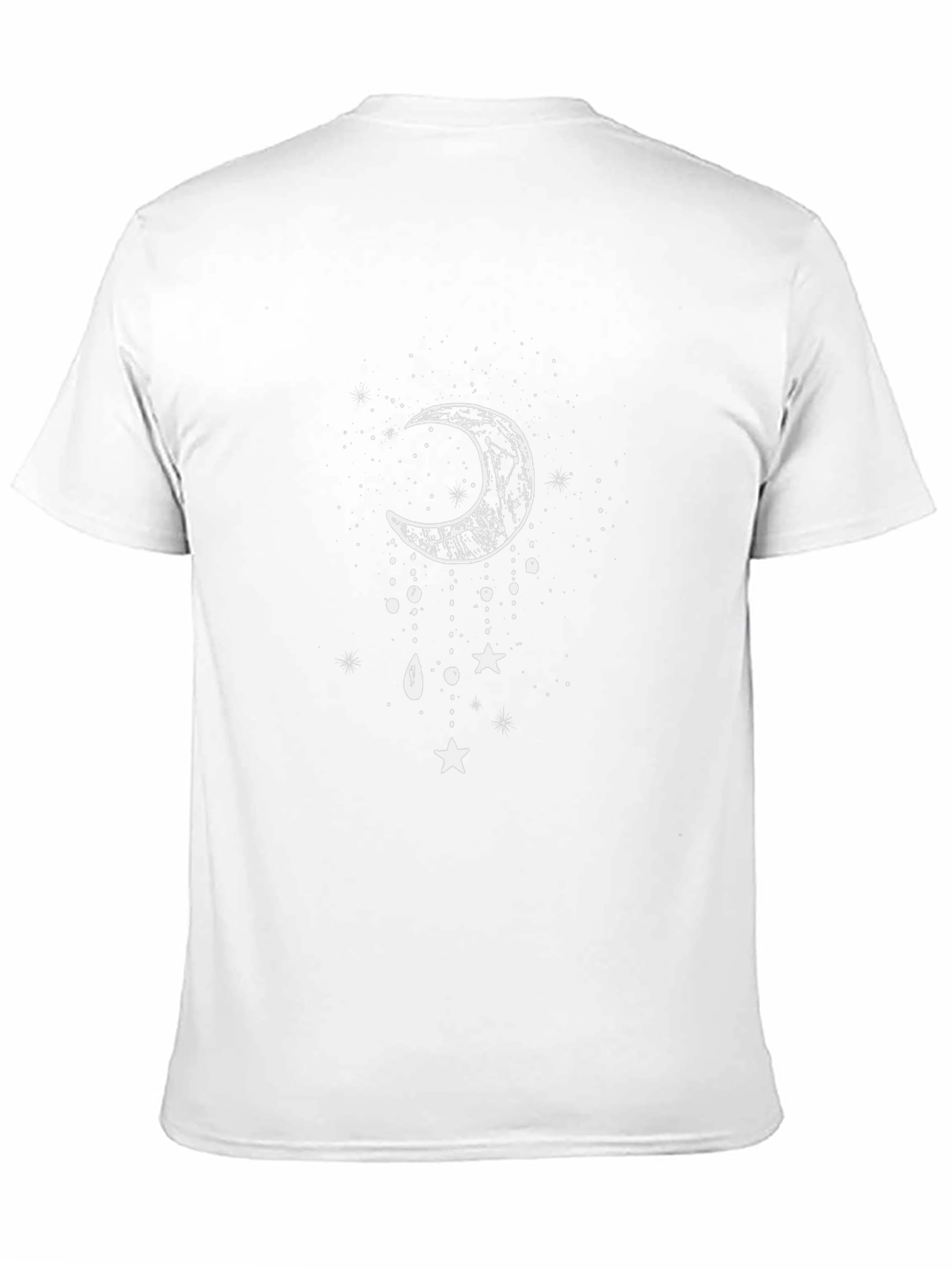 Black Celestial Moon and Stars Graphic T-Shirt view 11