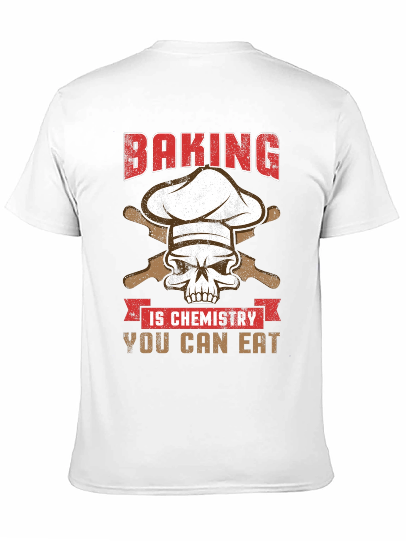 Black Baking is Chemistry Funny Skull T-Shirt view 11
