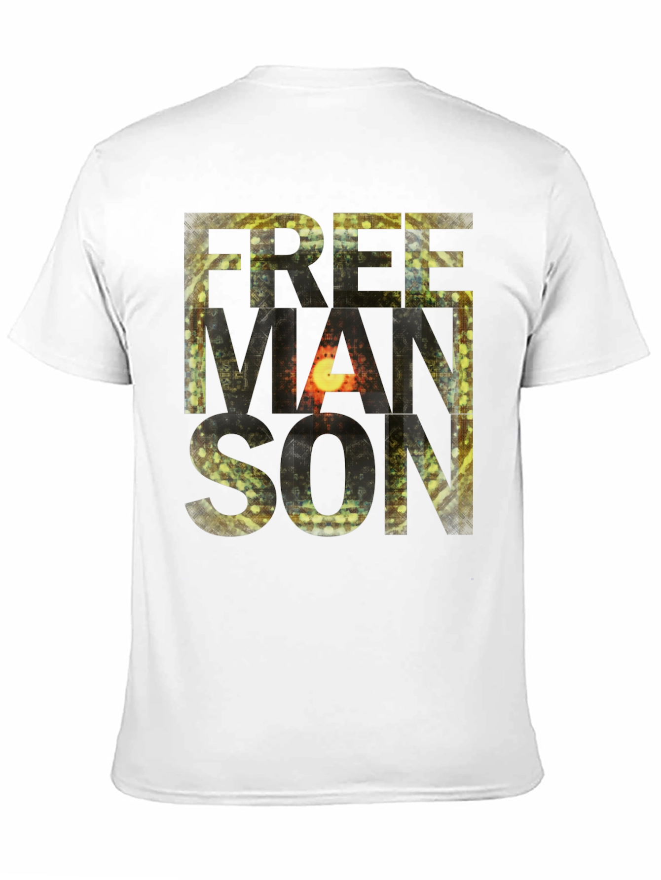 Black Freemanson Men's Black Graphic T-Shirt view 11