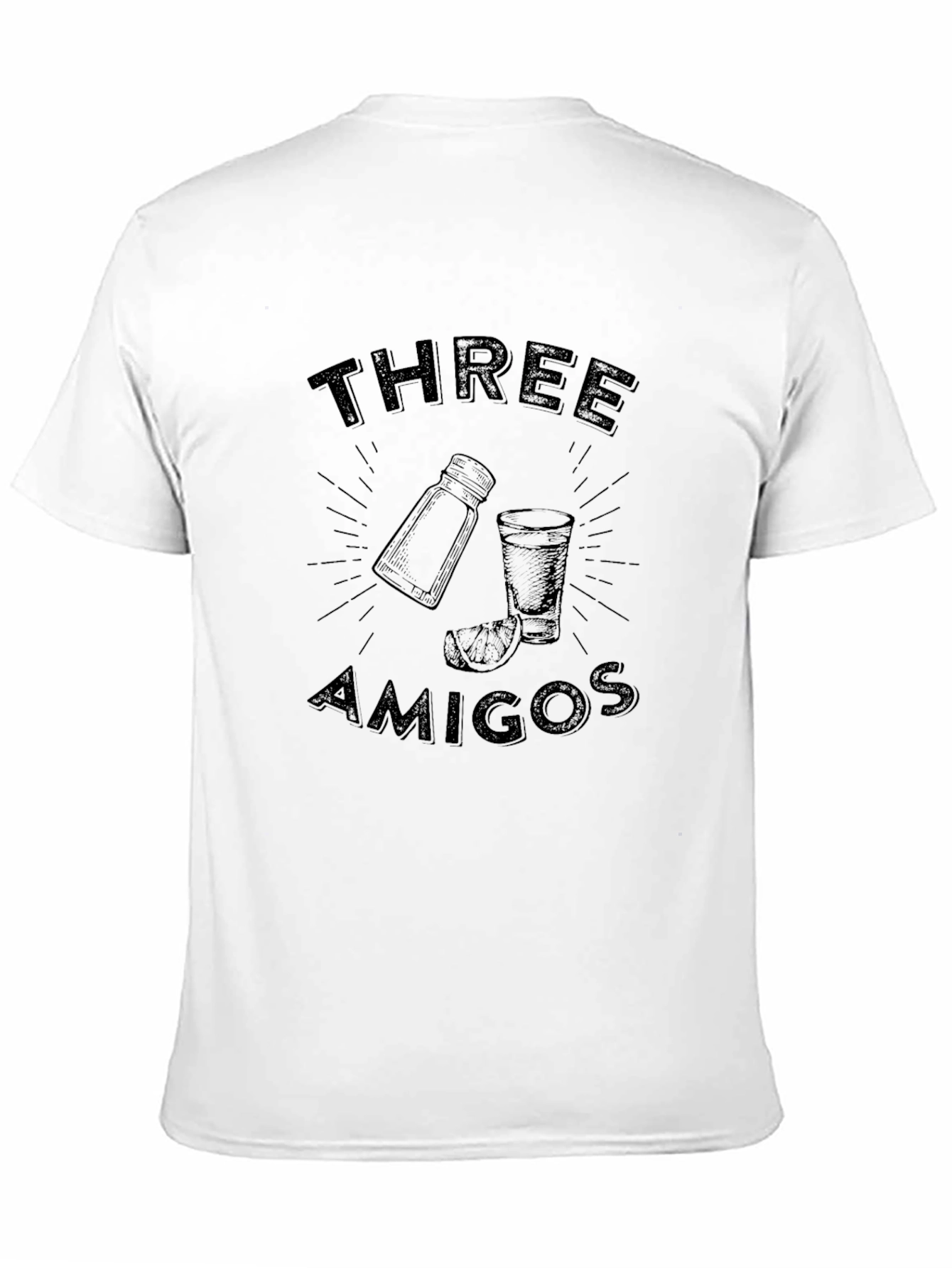 Black Three Amigos Graphic T-Shirt - Classic Crew Neck view 11