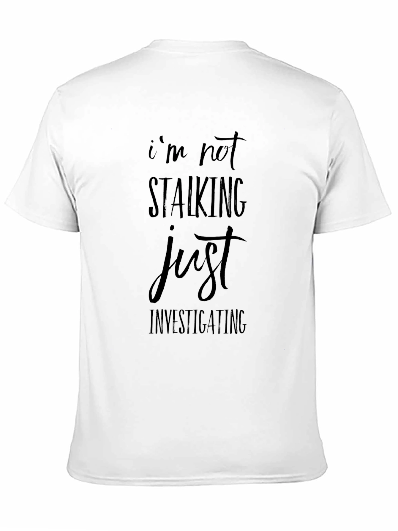 Black Funny Investigating Graphic T-Shirt view 11