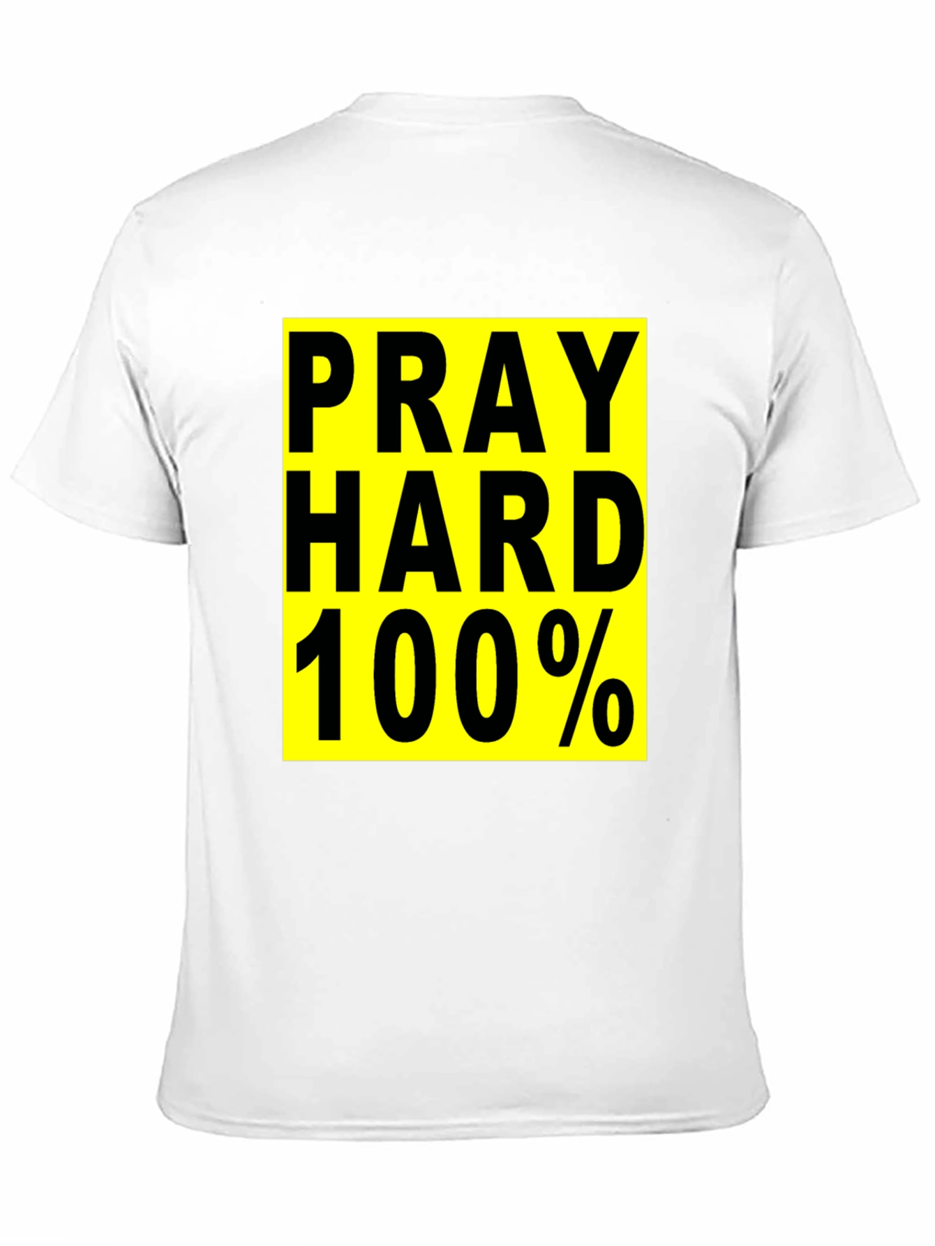 Pray Hard 100% Graphic T-Shirt - Black - 11