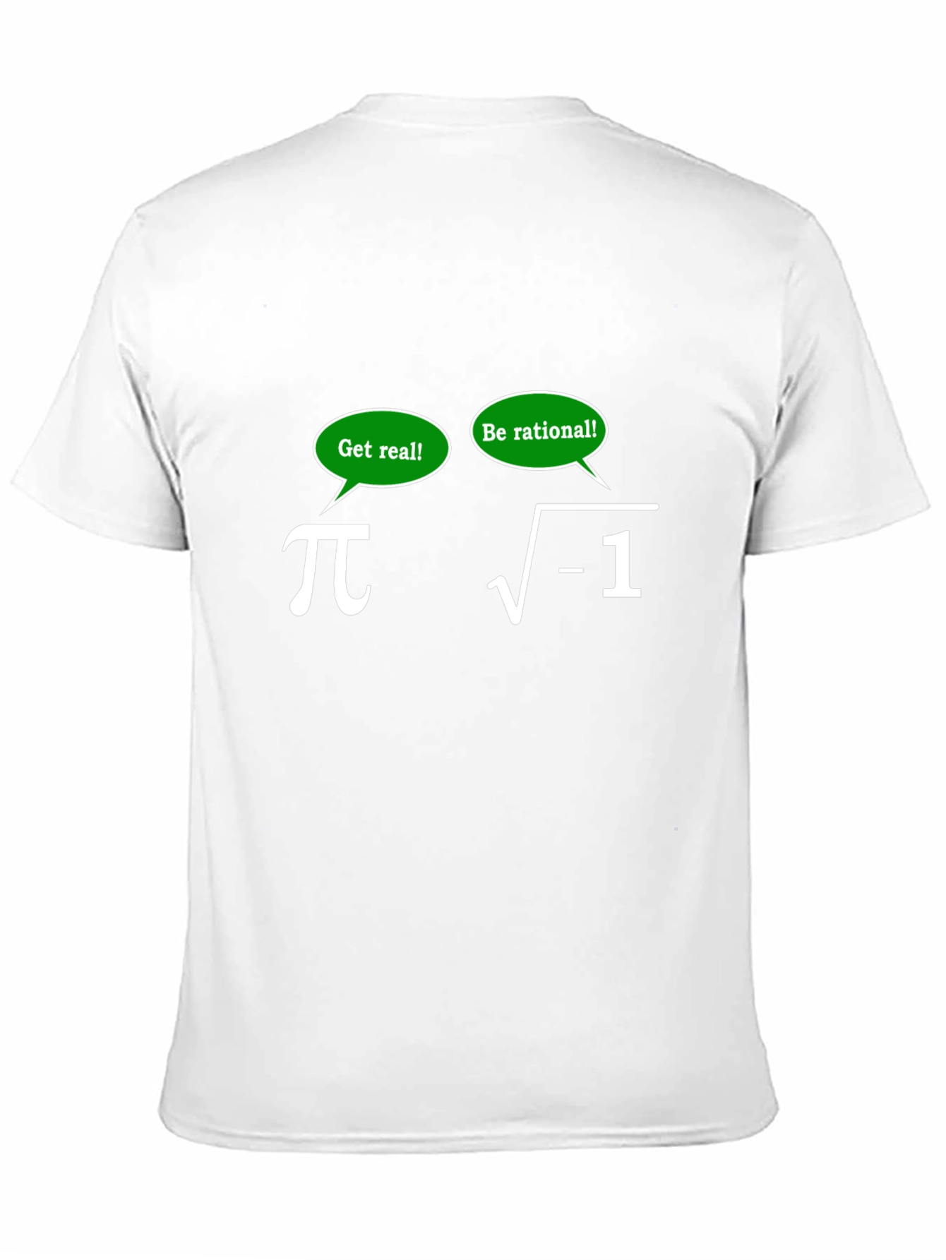 Black Math Humor T-Shirt - Get Real! Be Rational! view 11