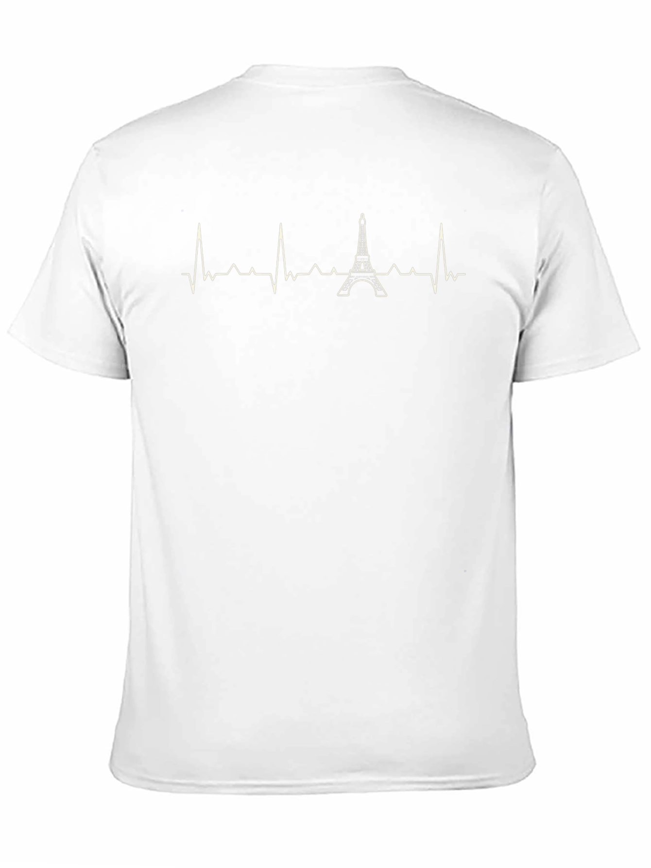 Black Eiffel Tower Heartbeat T-Shirt - Paris Souvenir Tee view 11