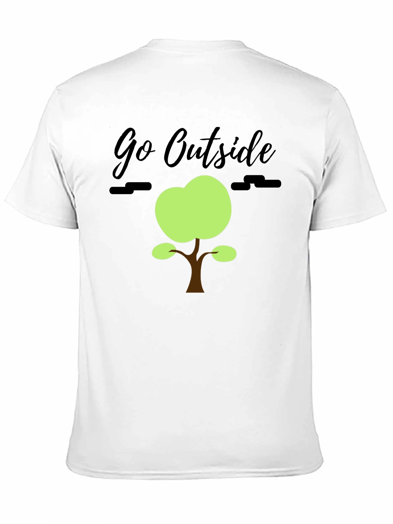 Black Go Outside Graphic Tee - Nature Inspired T-Shirt view 11