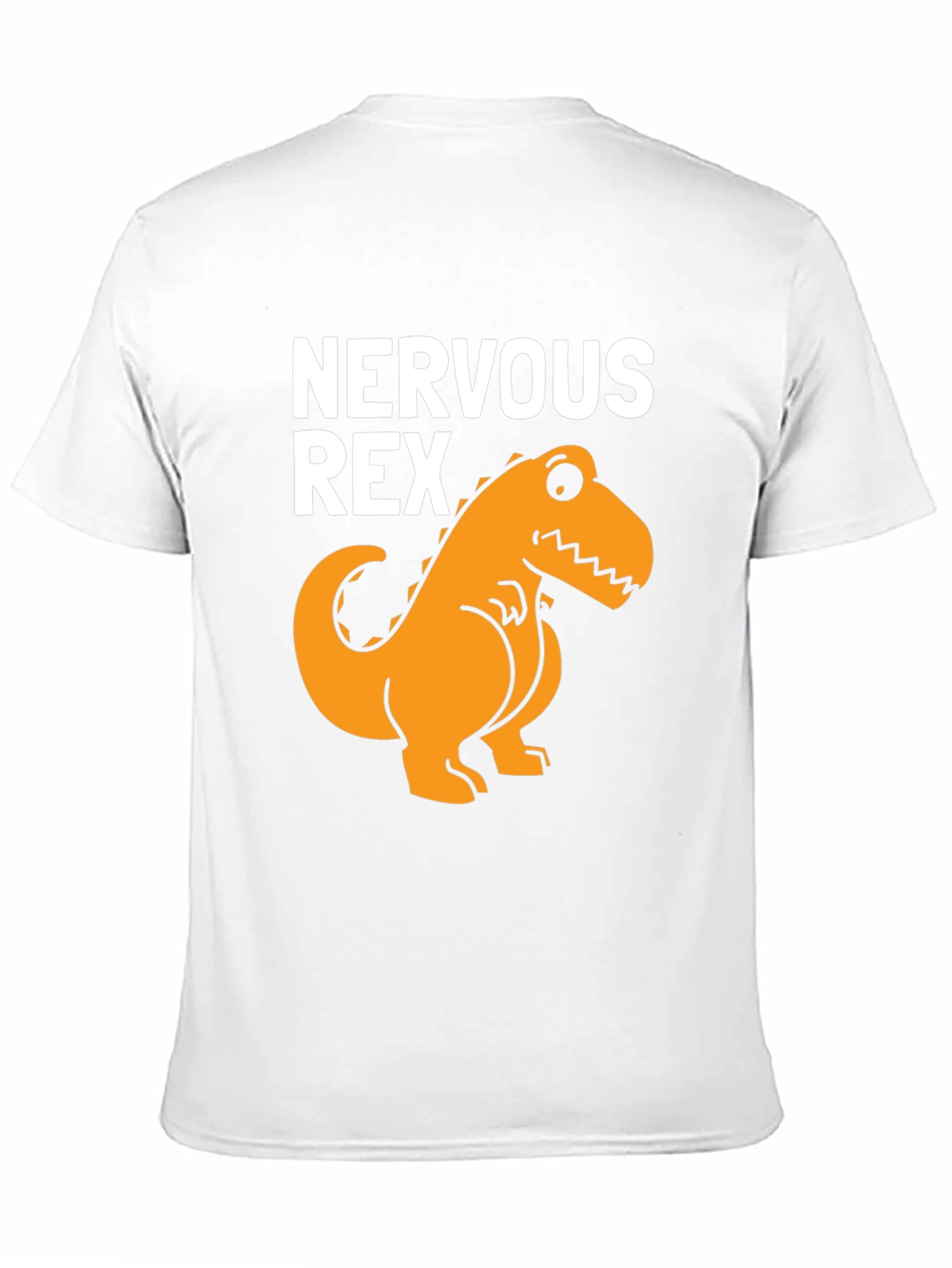 Black Nervous Rex T-Shirt - Funny Dinosaur Tee view 11