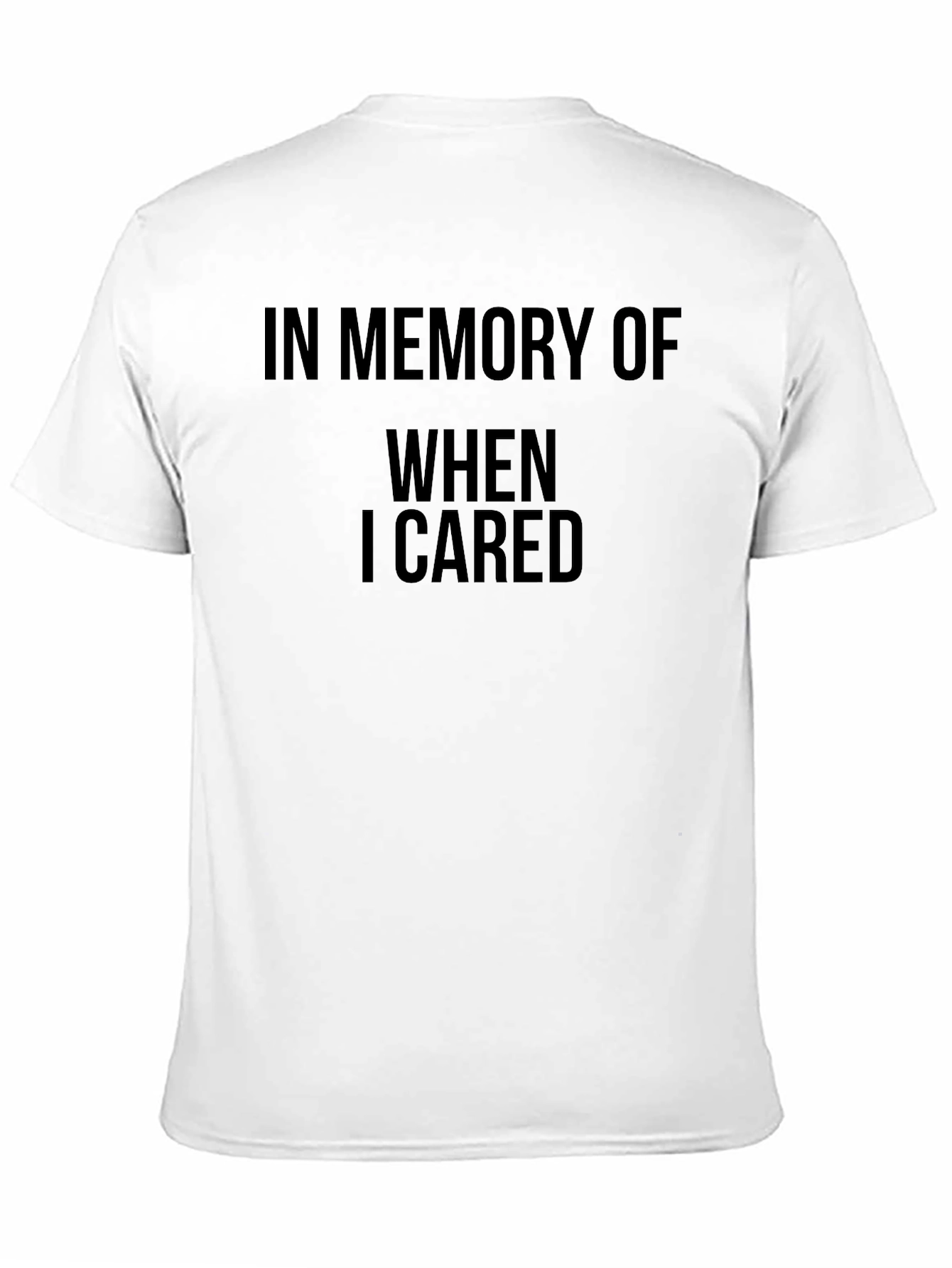 Black In Memory of When I Cared Graphic Tee view 11