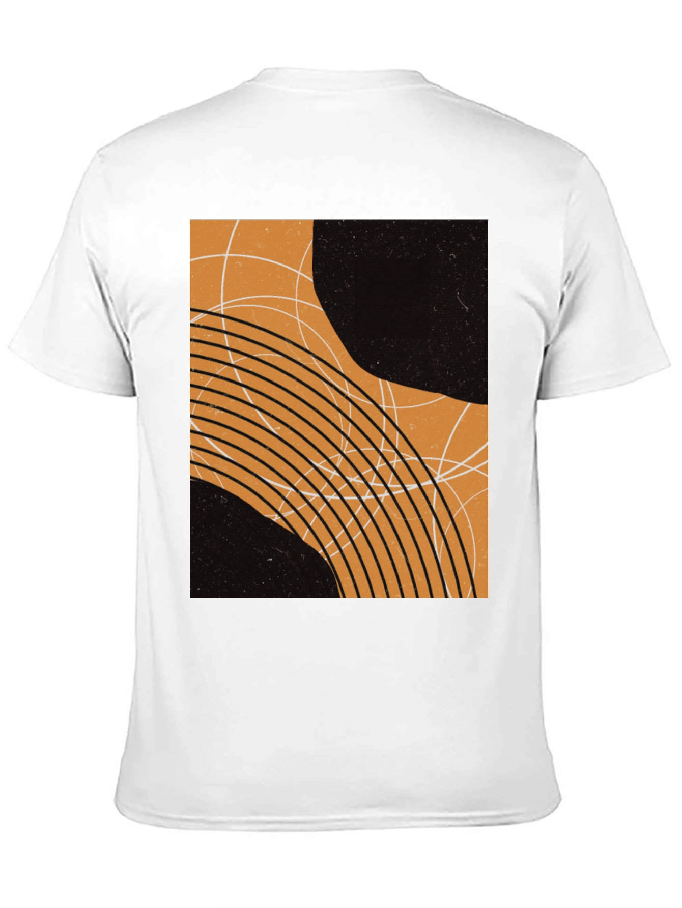 Black Abstract Graphic Print Black T-Shirt view 11