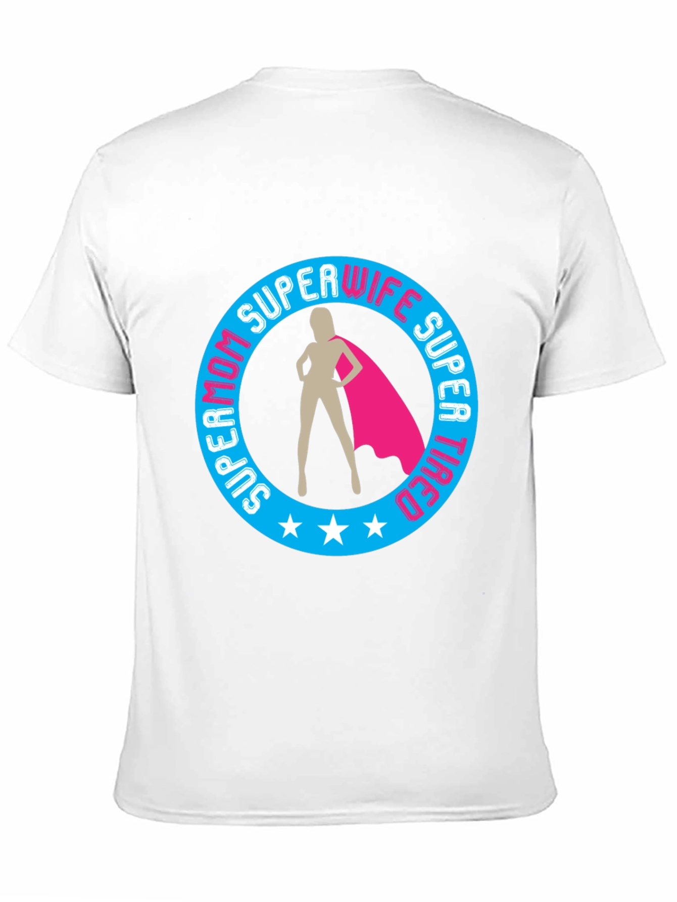 Black Super Mom Wife Tired Graphic T-Shirt view 11